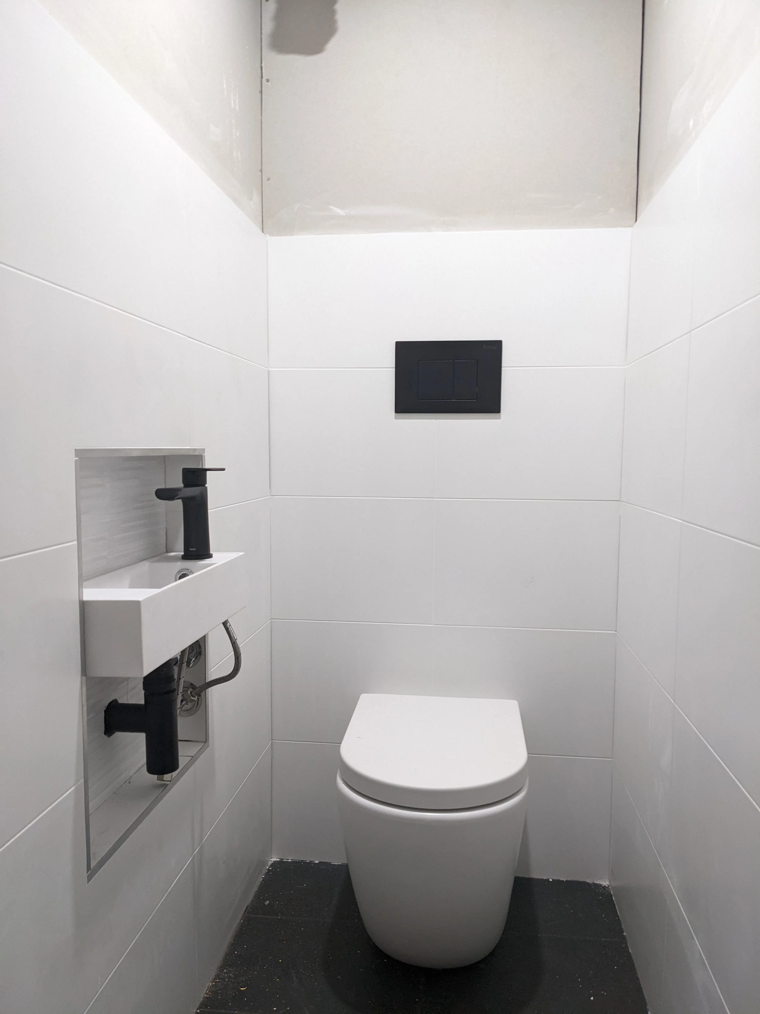 Bathroom Renovation - Toilet, Basin, Mixers, In Wall Cistern