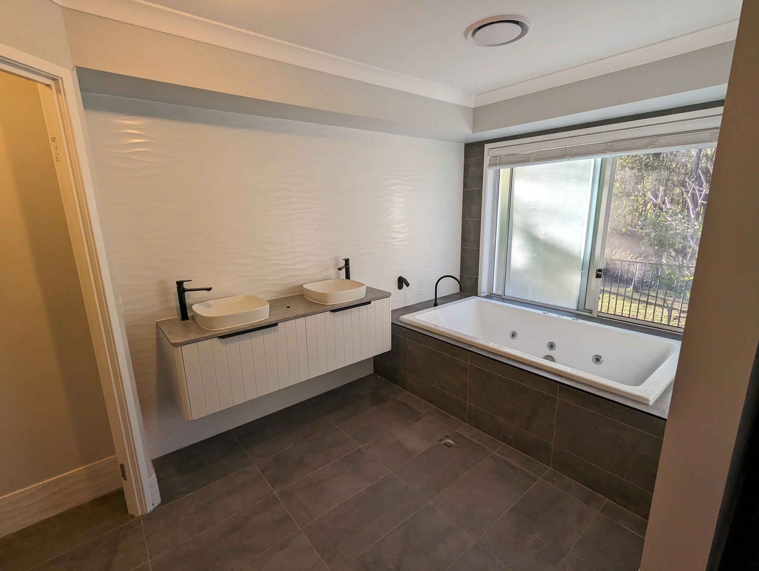 Bathroom Renovation - Double Vanity and Basin, Bath, Mixers