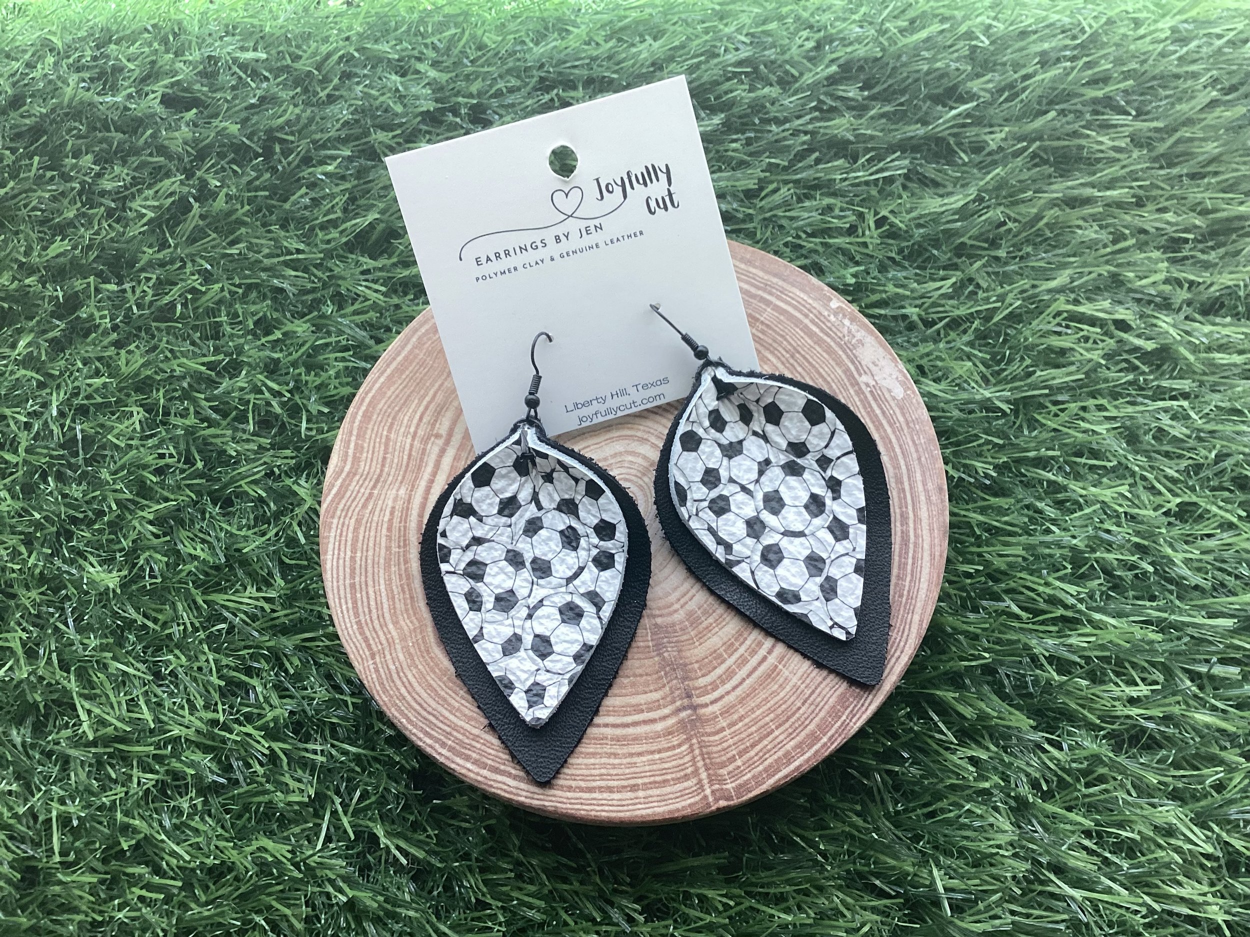 Soccer Double Leaf Earring