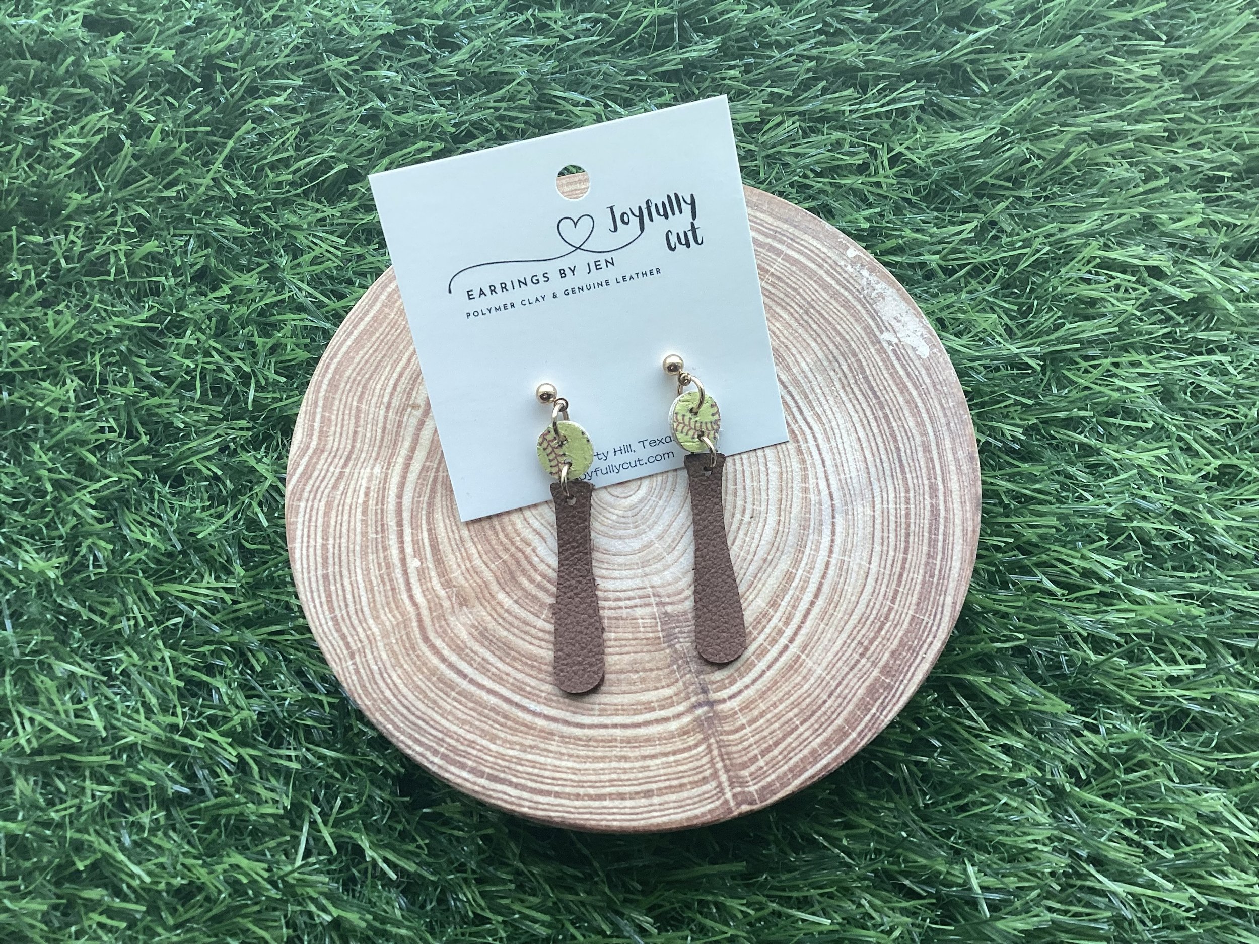 Ball & Bat Earrings