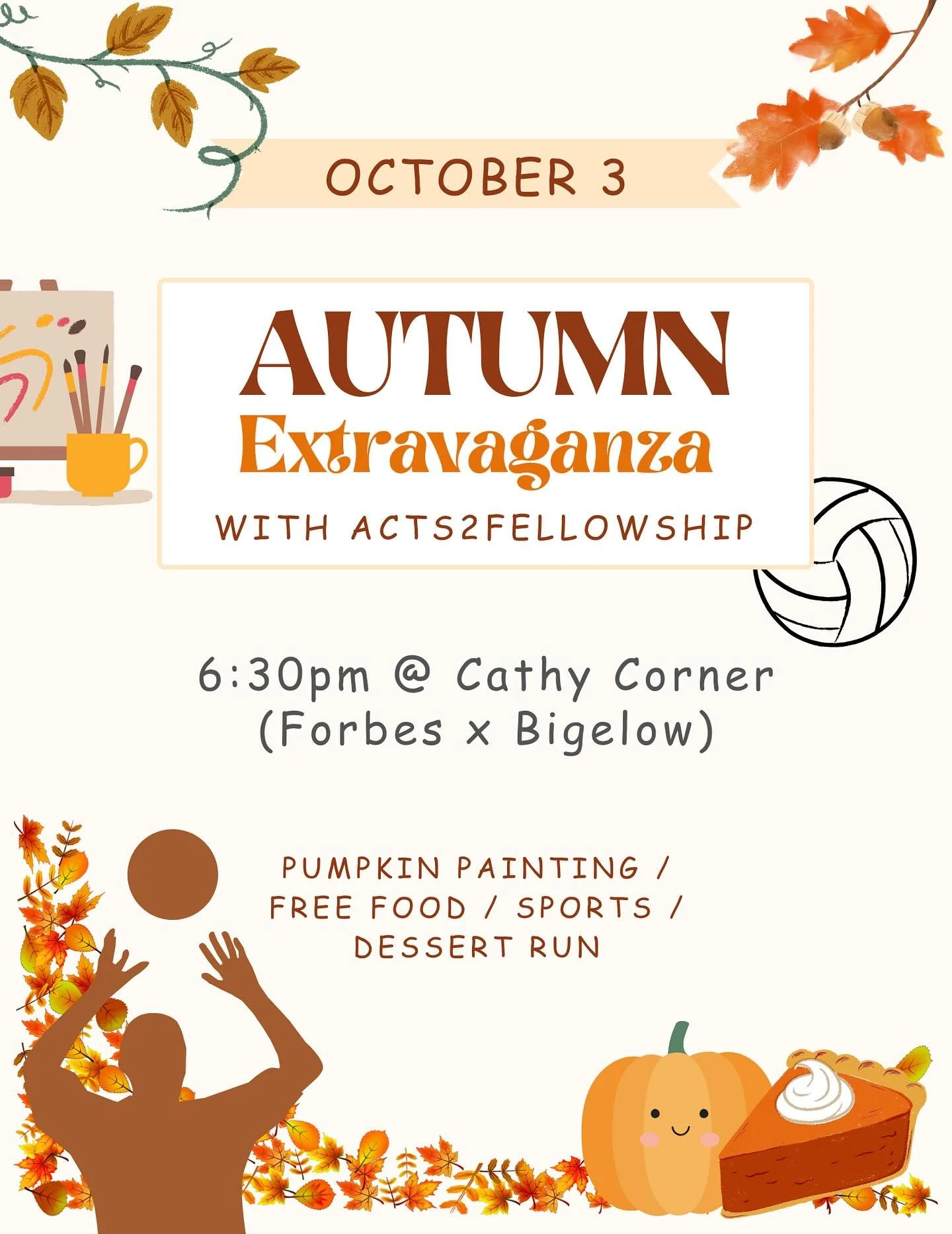Join us on 10/03 for our Autumn Extravaganza!

There&rsquo;ll be free food, pumpkin painting, and sports!