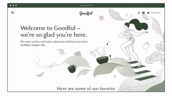 Goodful brand illustrations product page