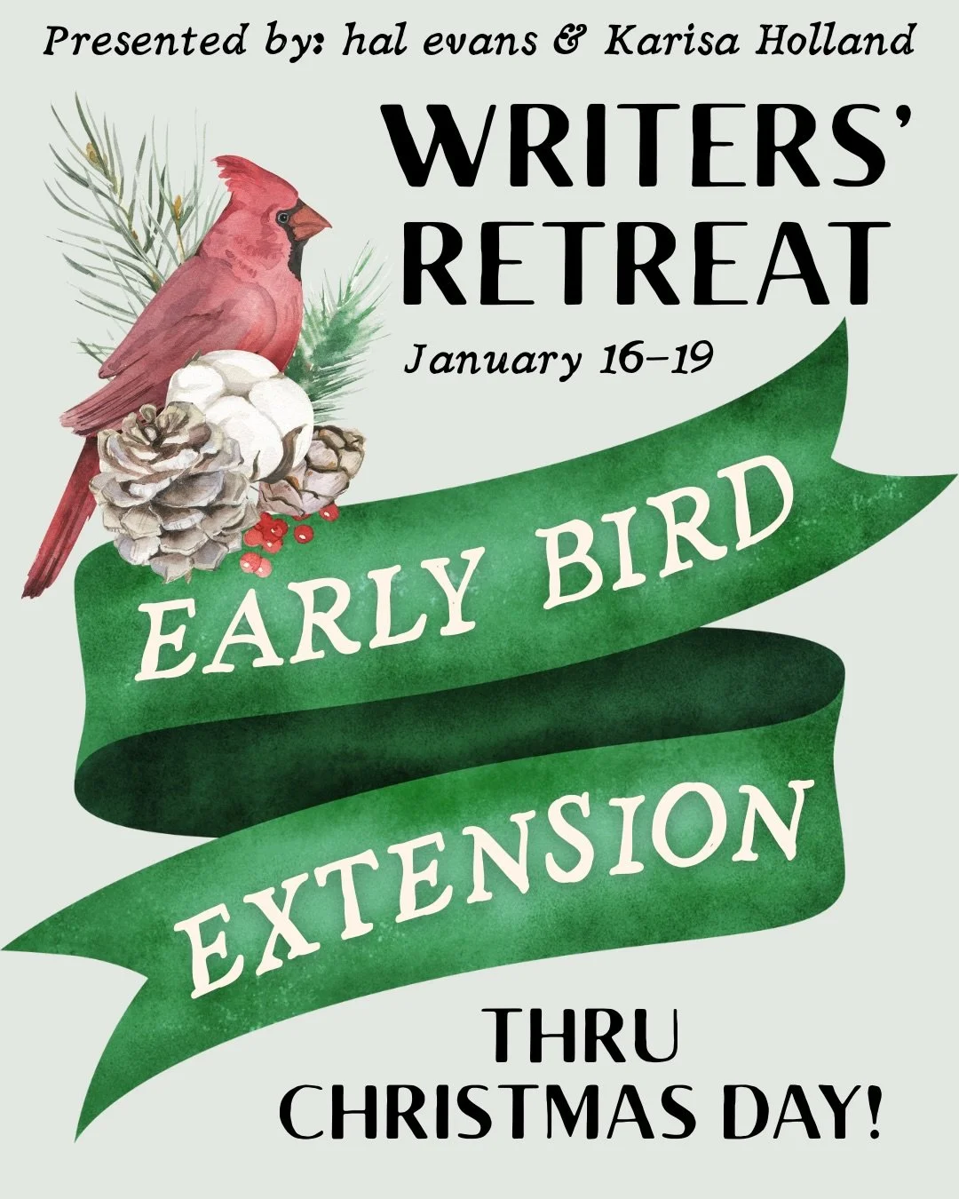 Just call me Santa, bc I just delivered your Christmas wish this year! 🎅🏼

Several of yall asked if we could extend the early bird discount. So, that&rsquo;s exactly what we are gonna do! 

Early bird extension is now thru December 25! 

Get $125 o