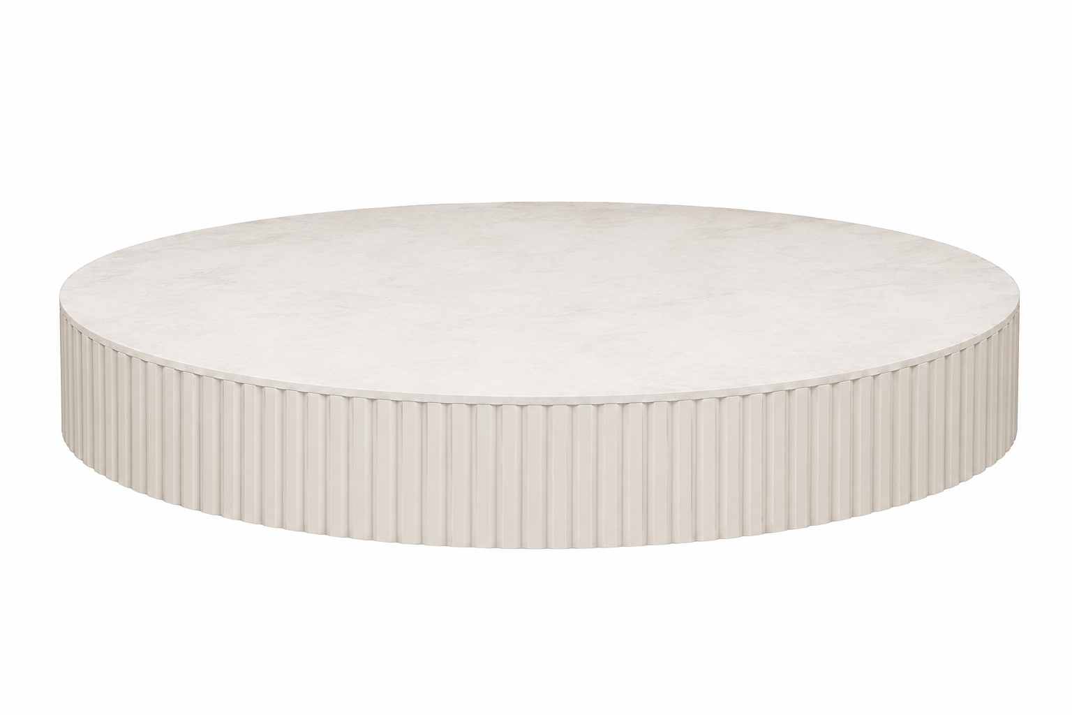 8ft Natural Round Fluted Stage