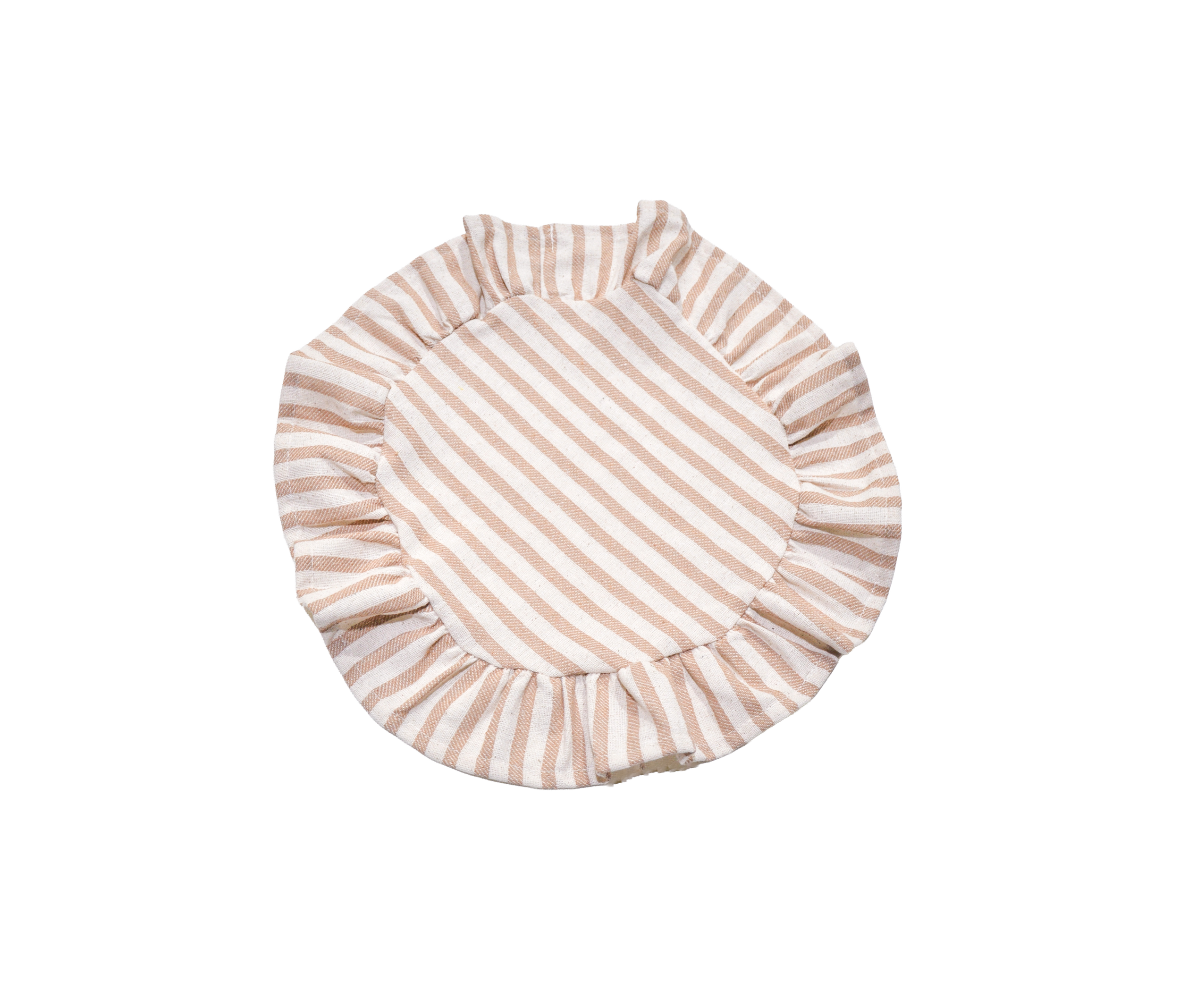 Tan Ruffled Placemat