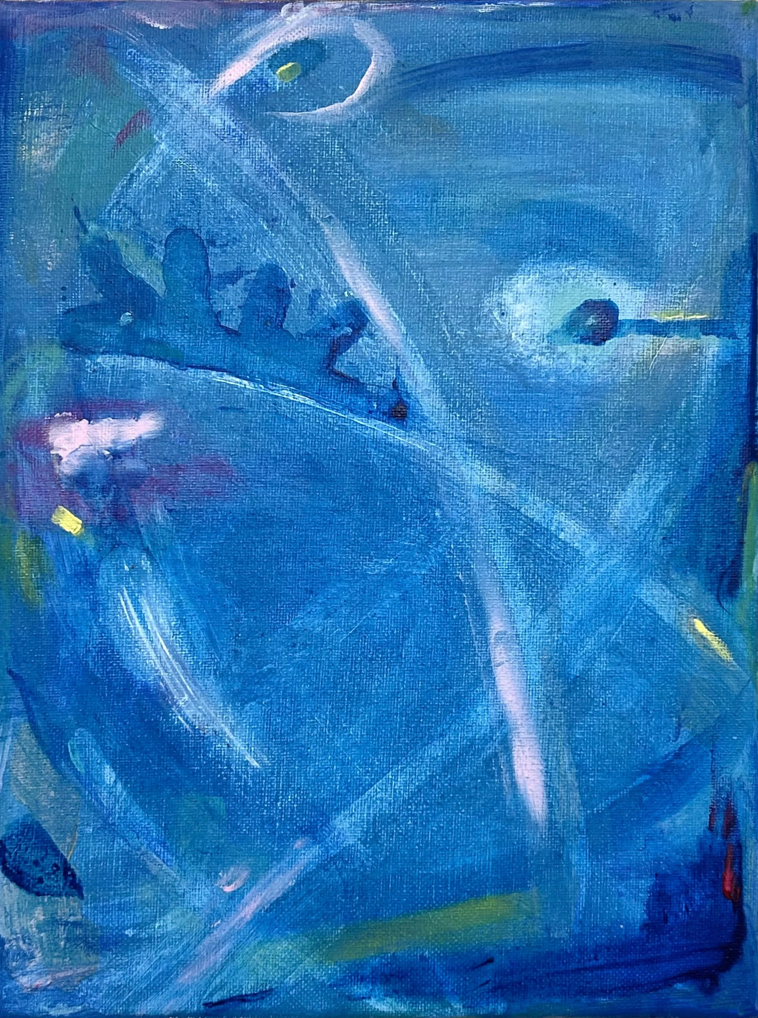 Small Cosmic Wink - Acrylic on Canvas -  9x12" - 2026