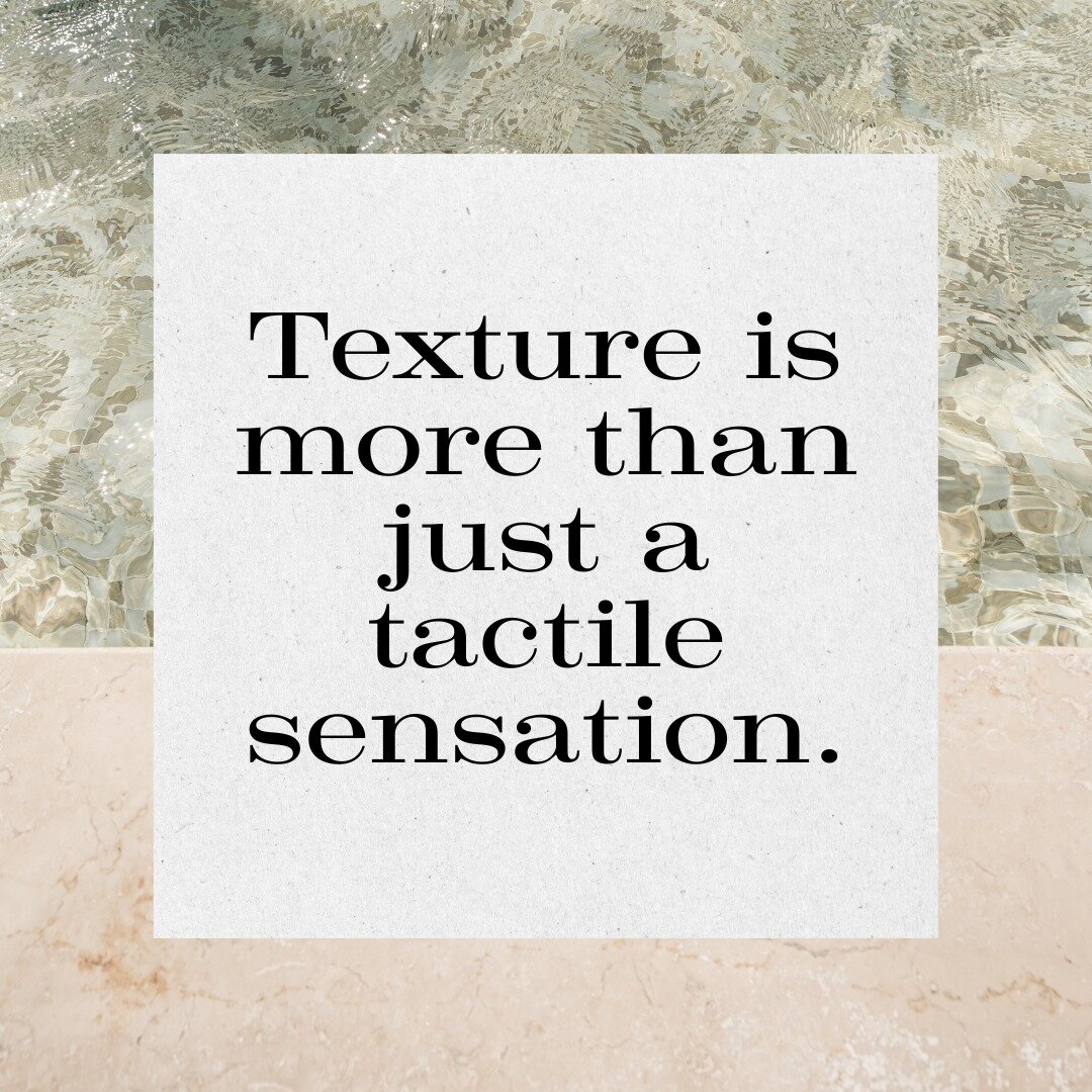 🛋️ Texture plays such a crucial role in interior design. 🤍

It is so more than just a tactile sensation; texture adds depth and character to your space. 

Diving into the world of touch and visual aesthetics is something we pride ourselves on here 