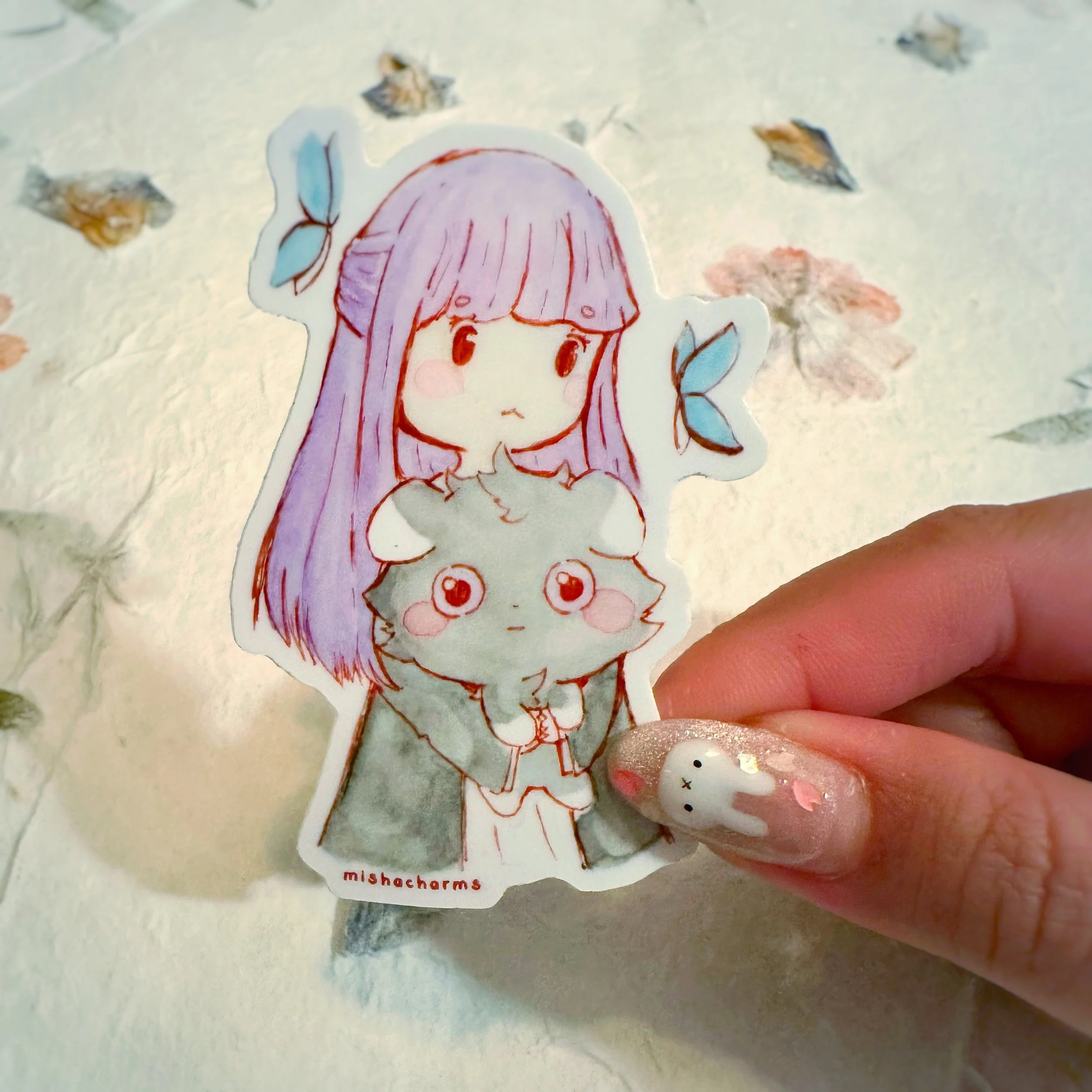 fern & espurr die cut sticker
