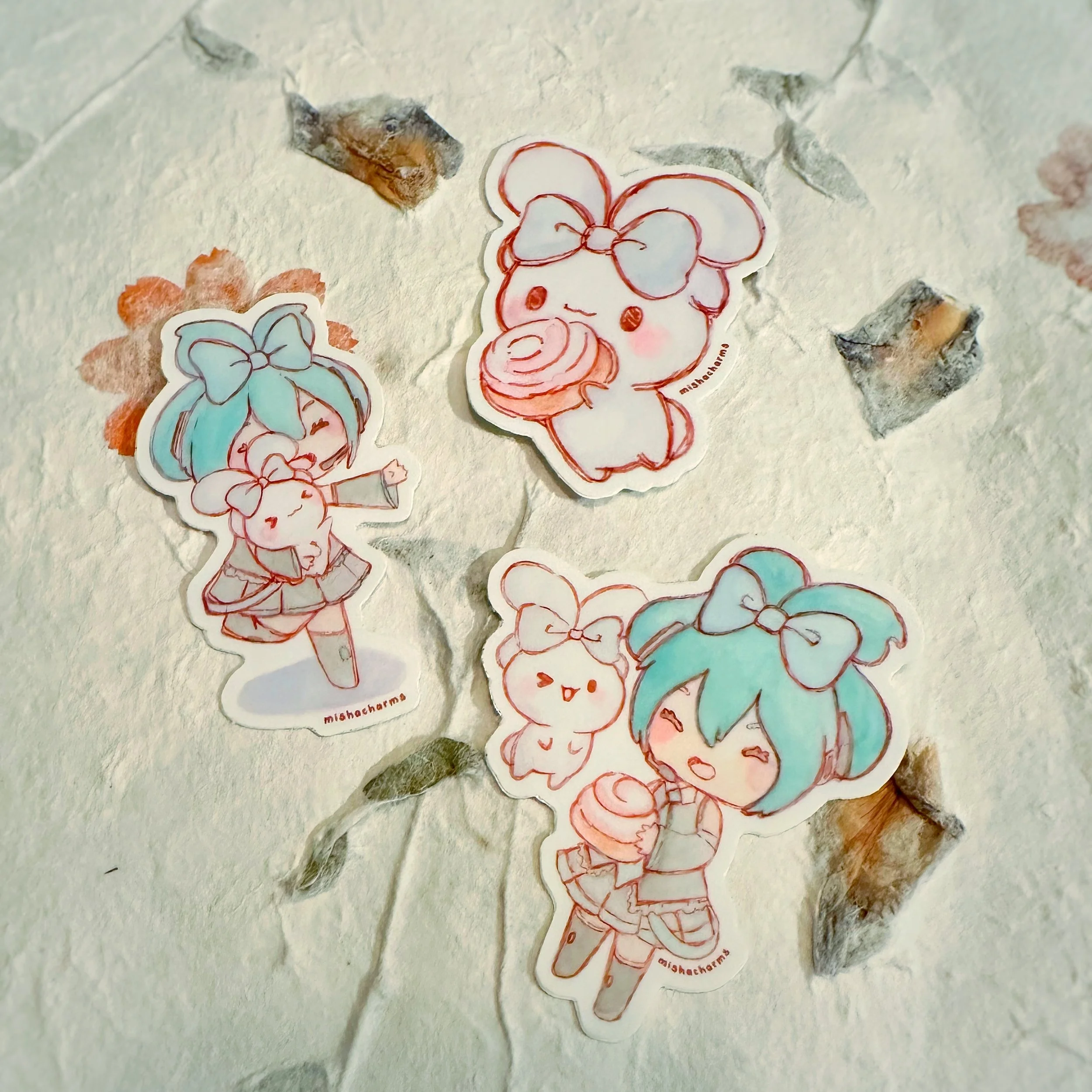 miku die cut sticker set