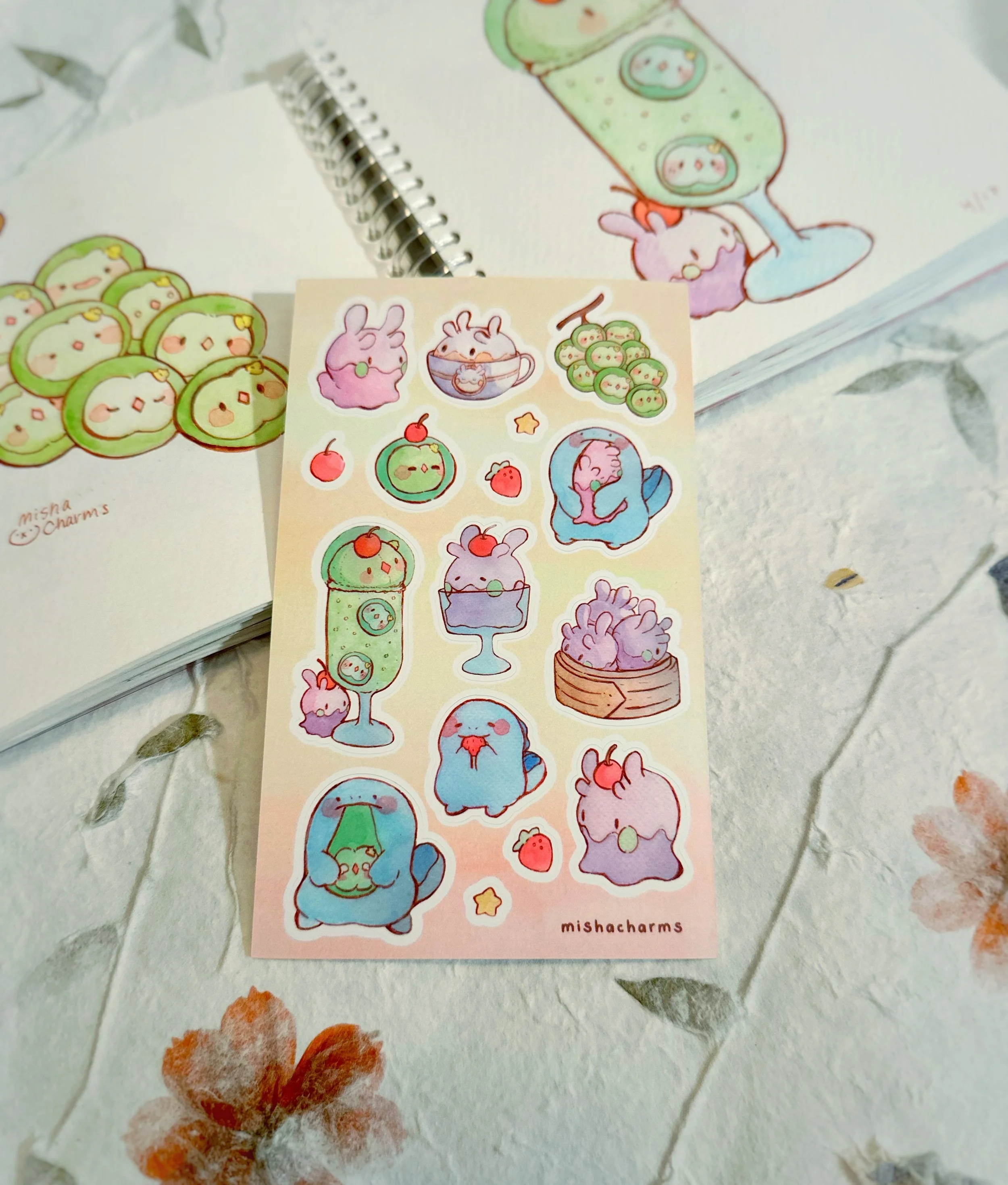 gooey cafe sticker sheet