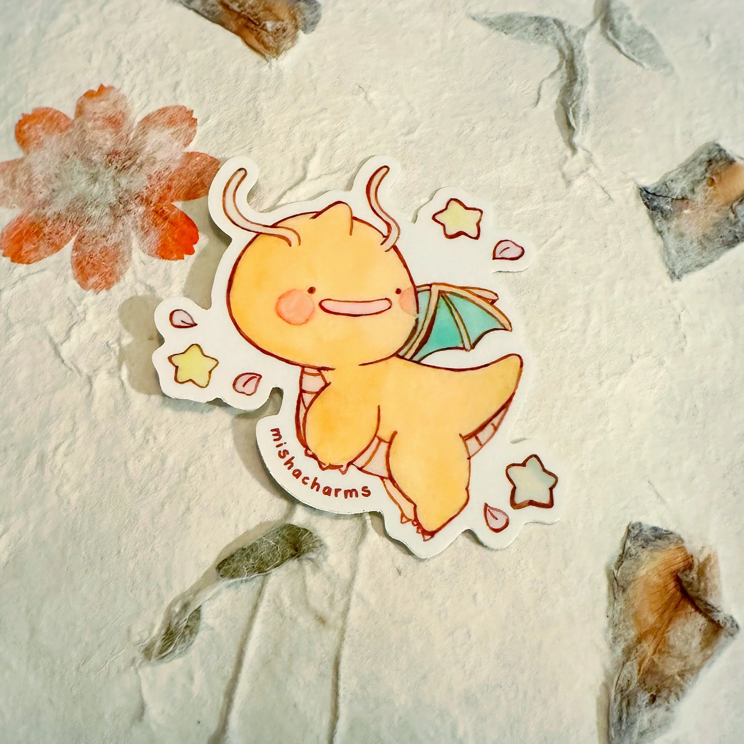 dragon die cut sticker