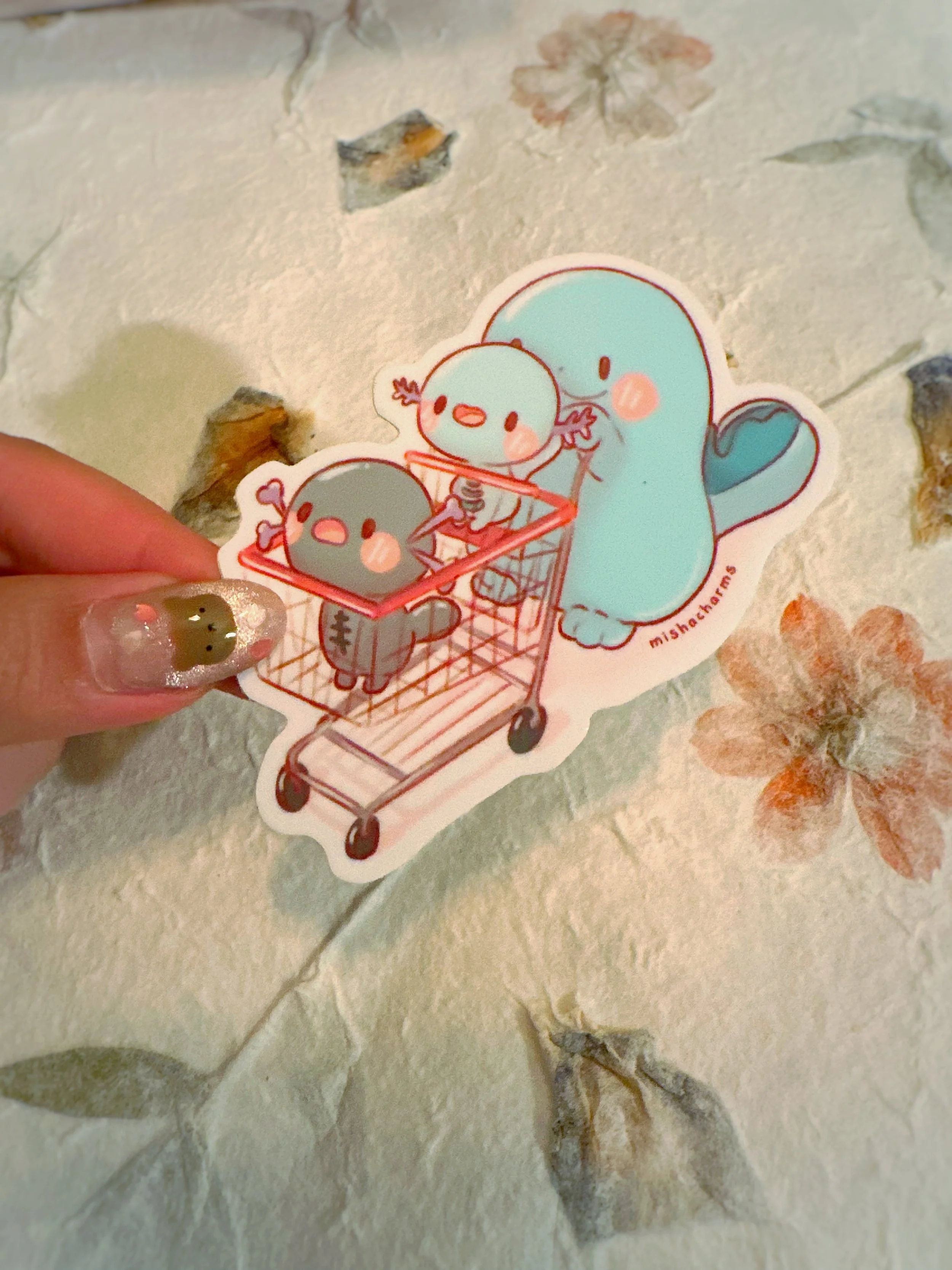 quag shopping die cut sticker