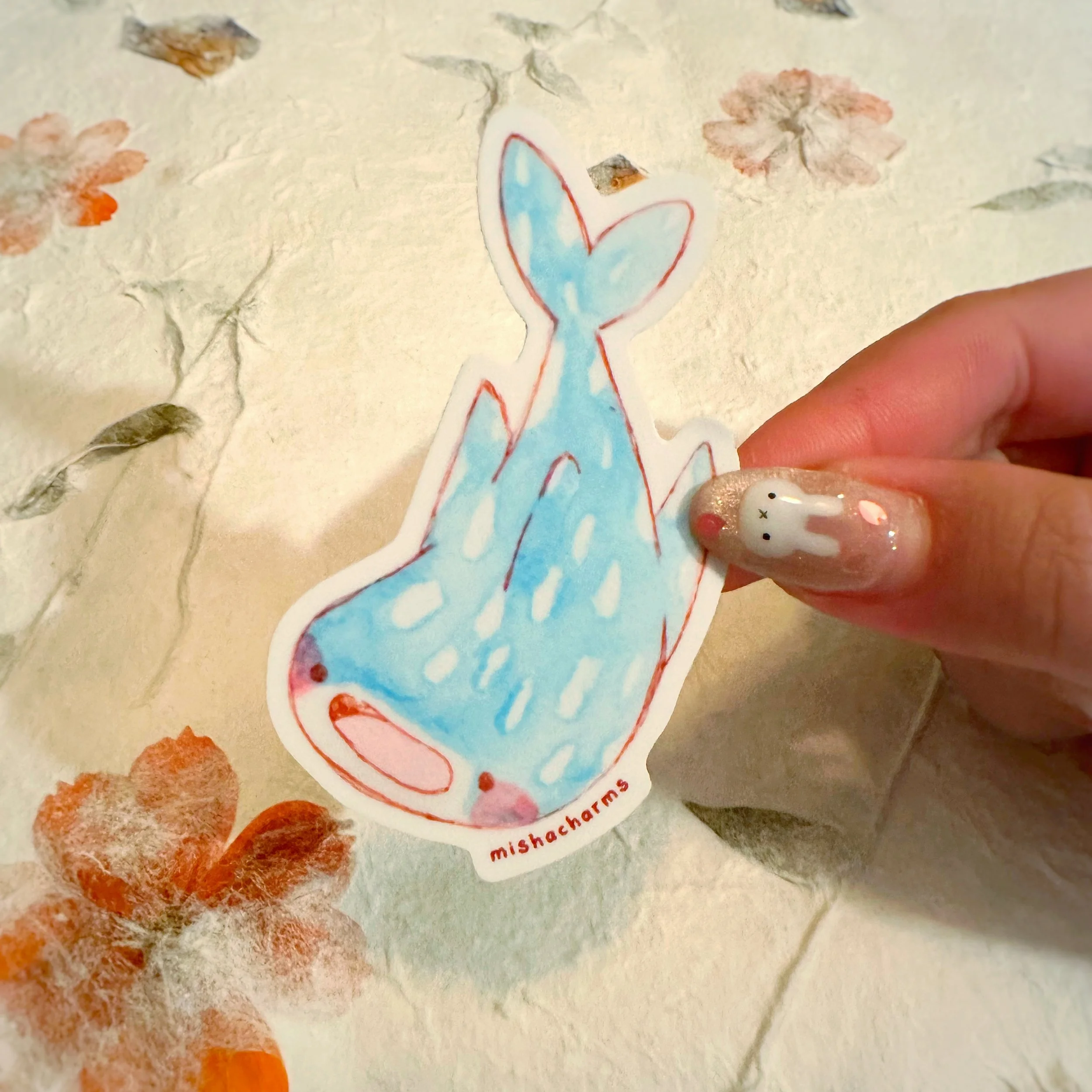whale shark die cut sticker
