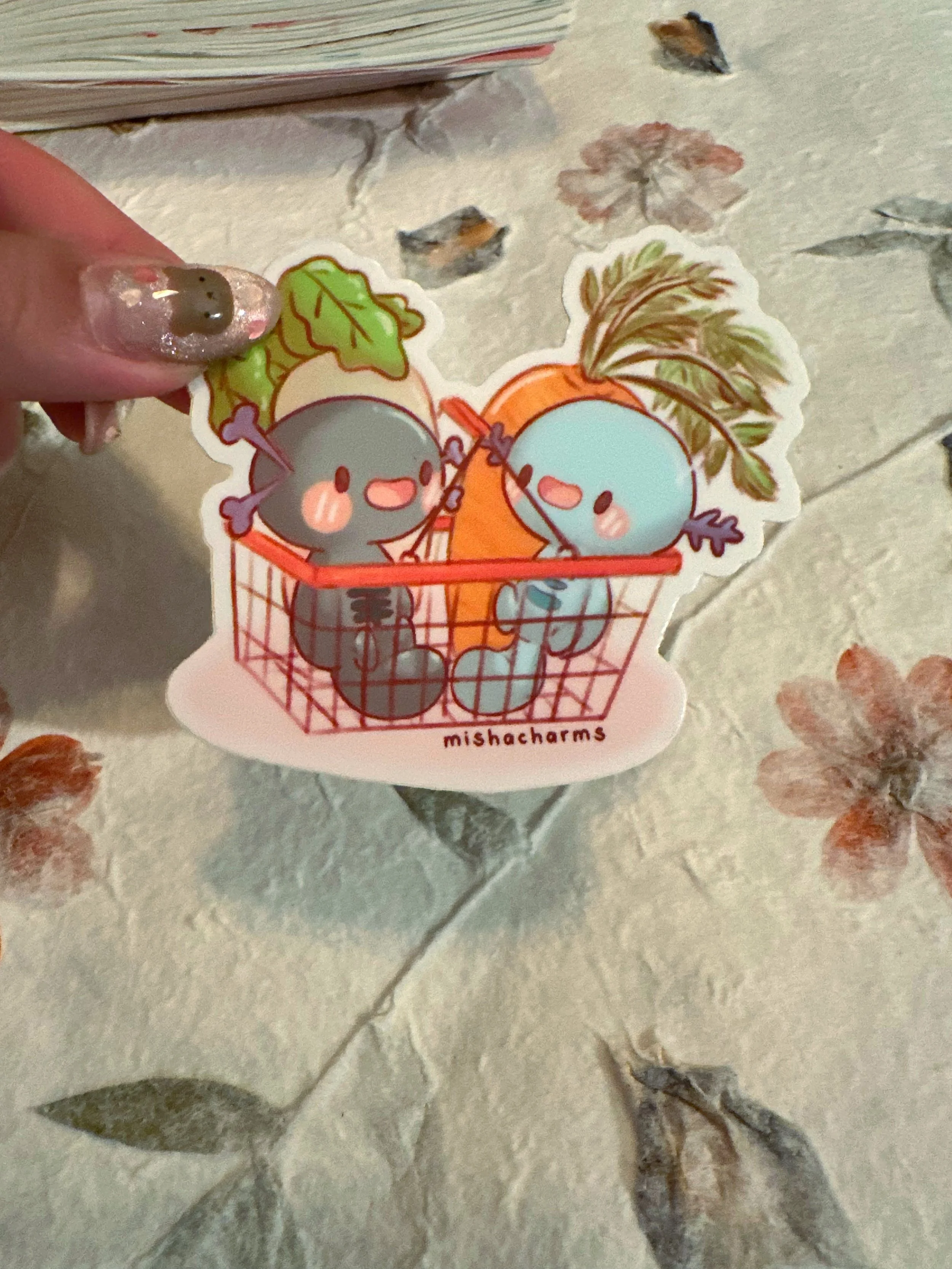 woop basket die cut sticker