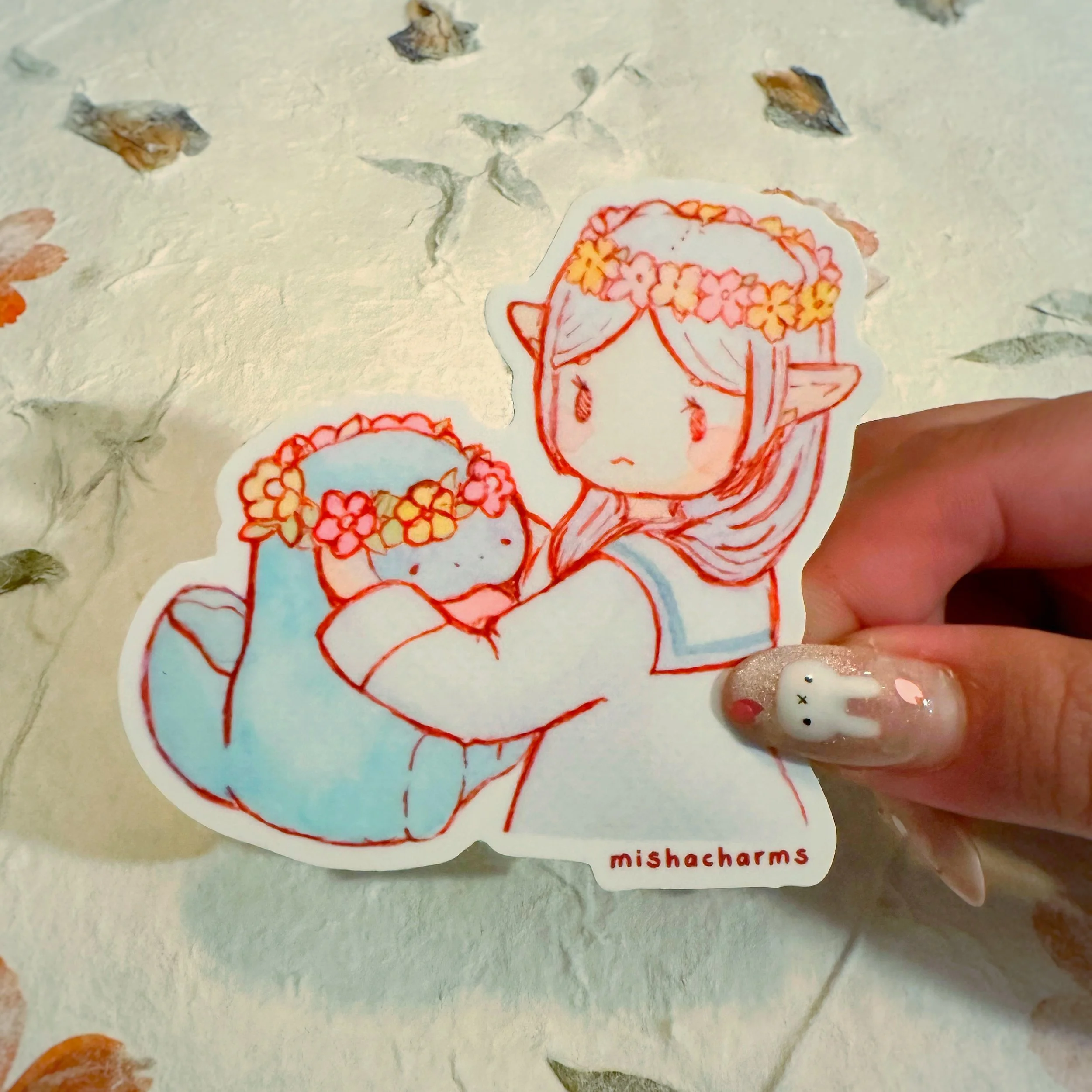 frieren & quag B die cut sticker