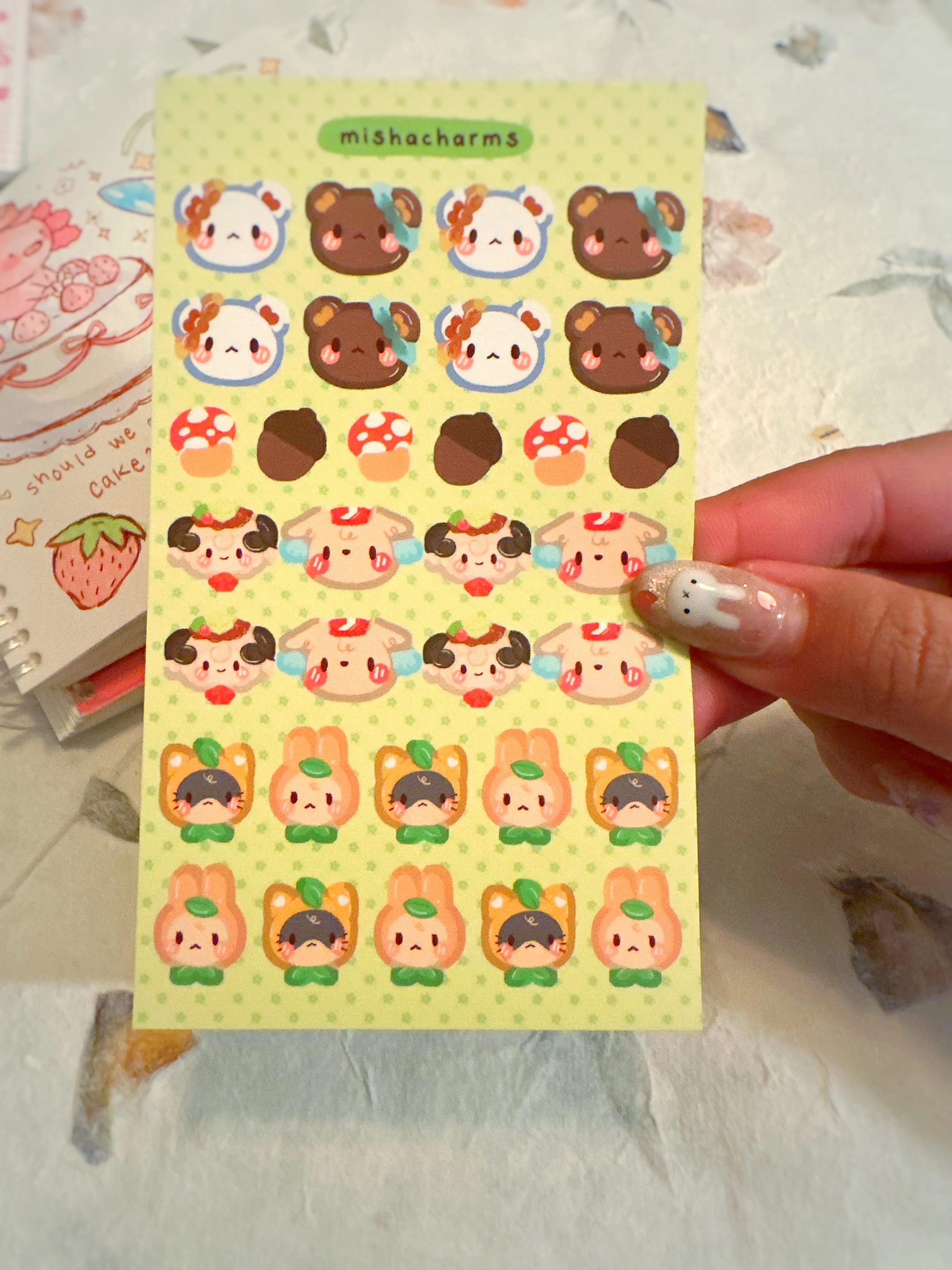 animal heads deco sticker sheet