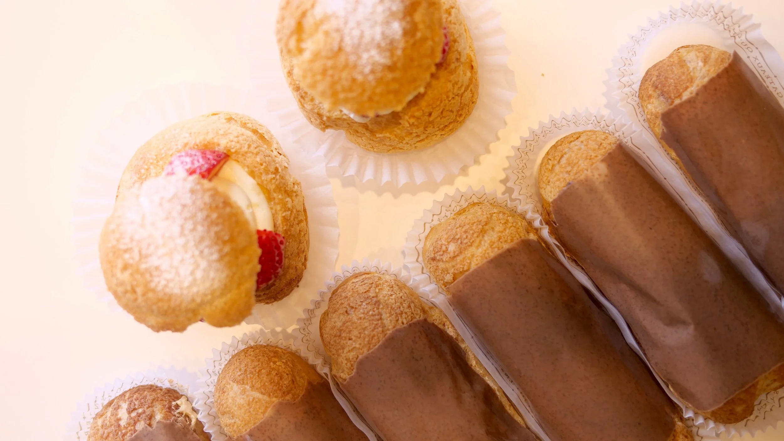 【レッスン報告】自分で作る感動。いちごのシューとモカエクレア