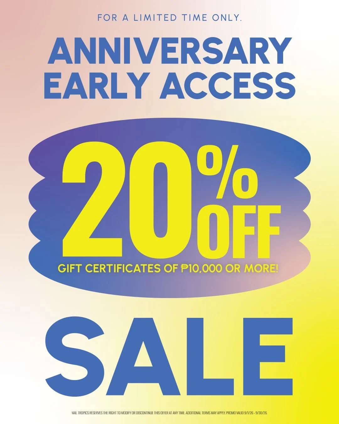 Early Access, Big Savings: Get 20% Off Nail Tropics Gift Certificates This September!
