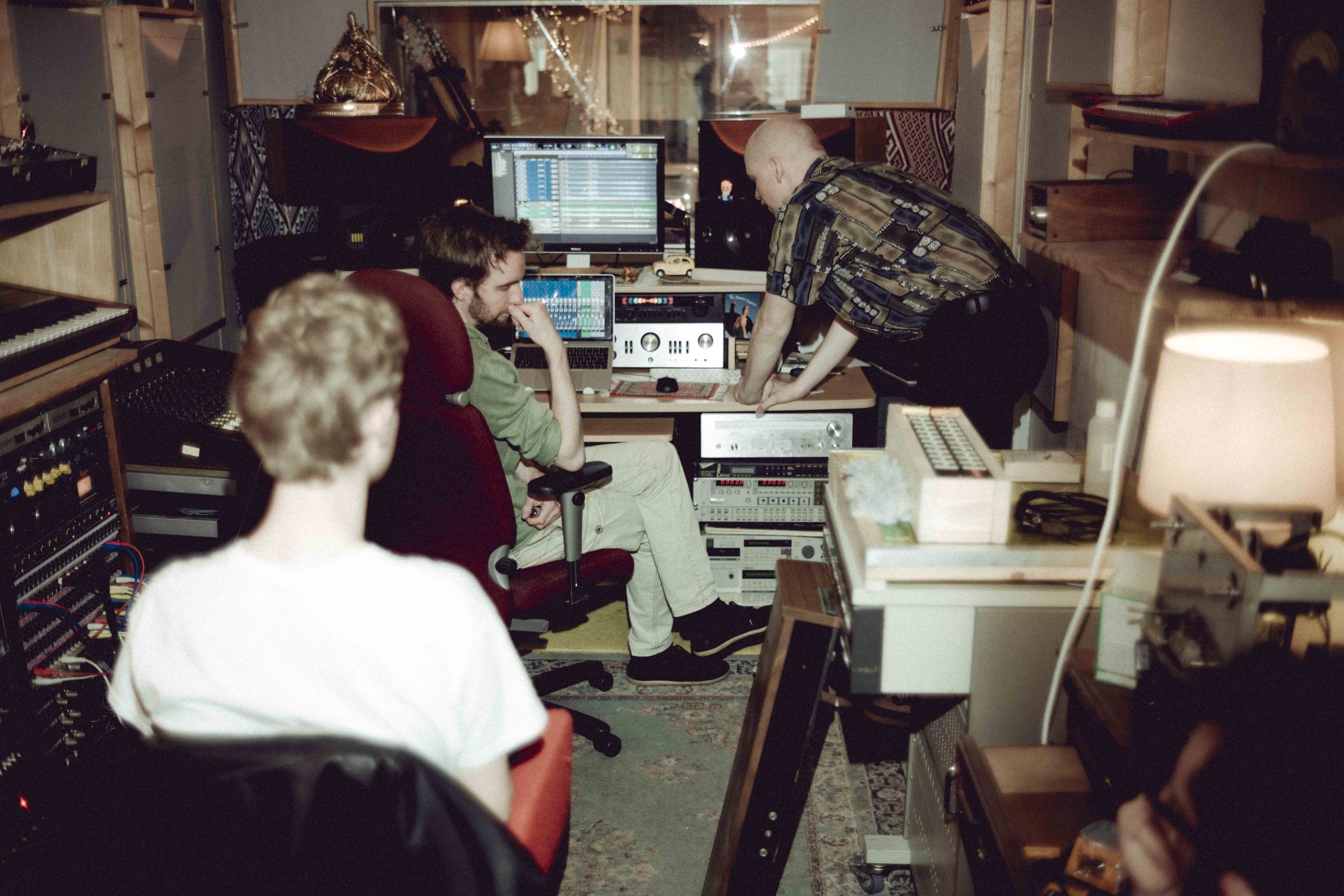 The Nectar Effect band recording in the studii