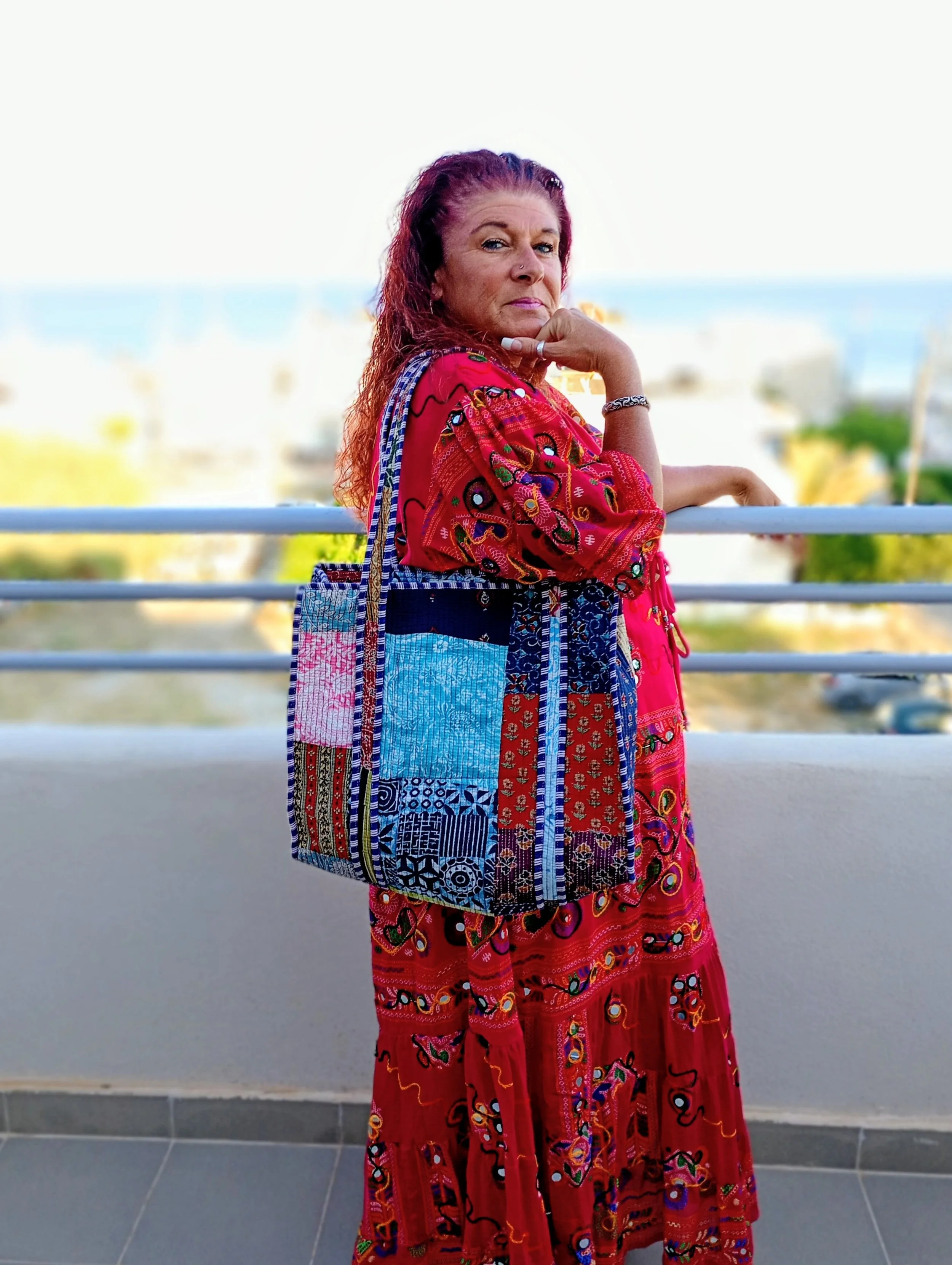 Patchwork Kantha Cotton Tote Bags