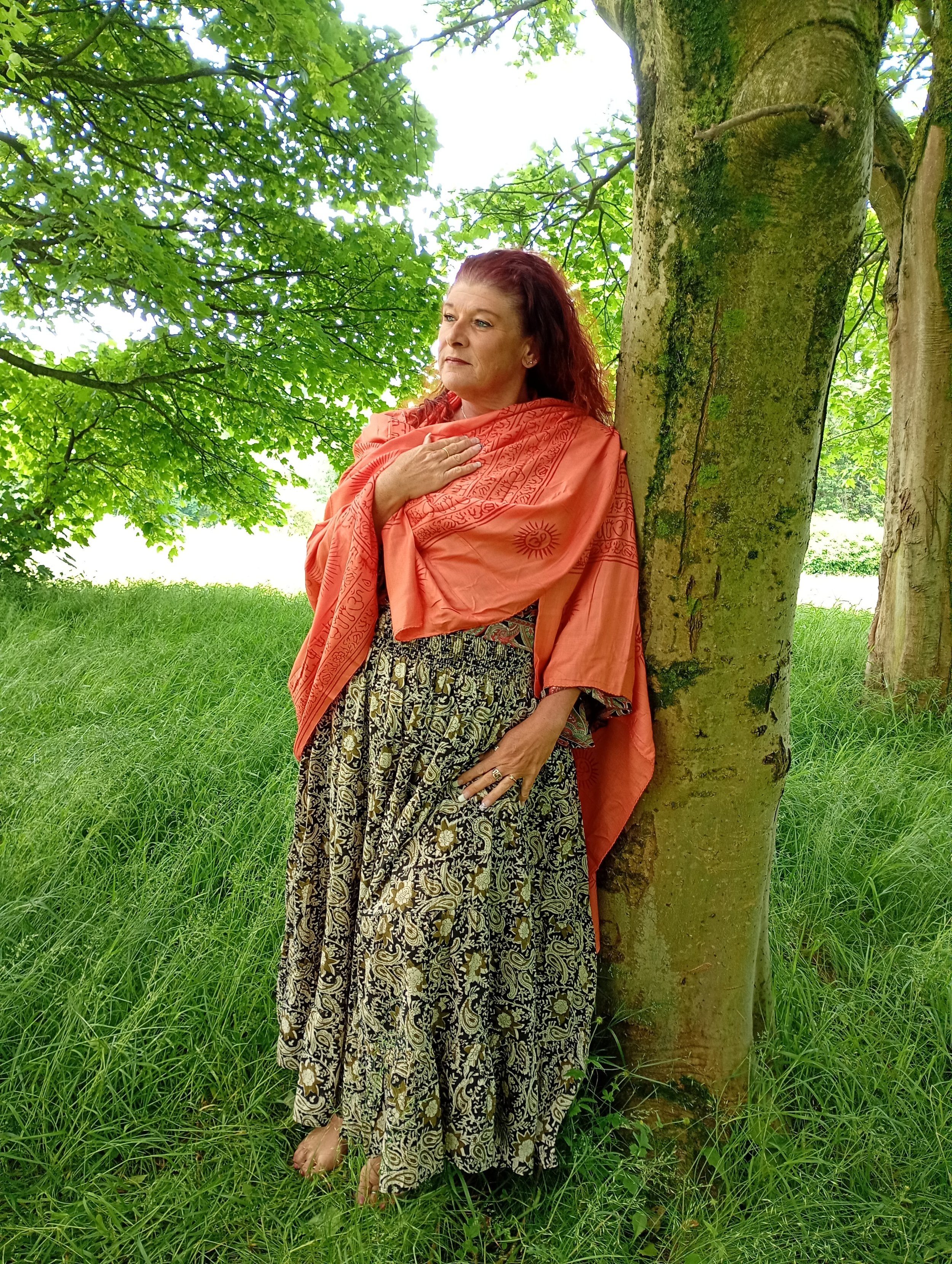 OM Shawl ~ Persimmon