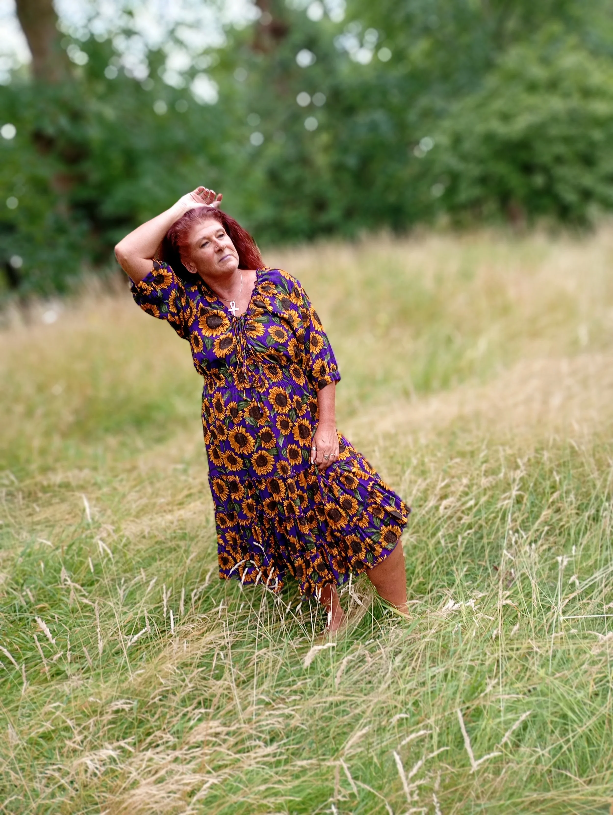 Lotus Midi Dress ~ Imperial Sunflower