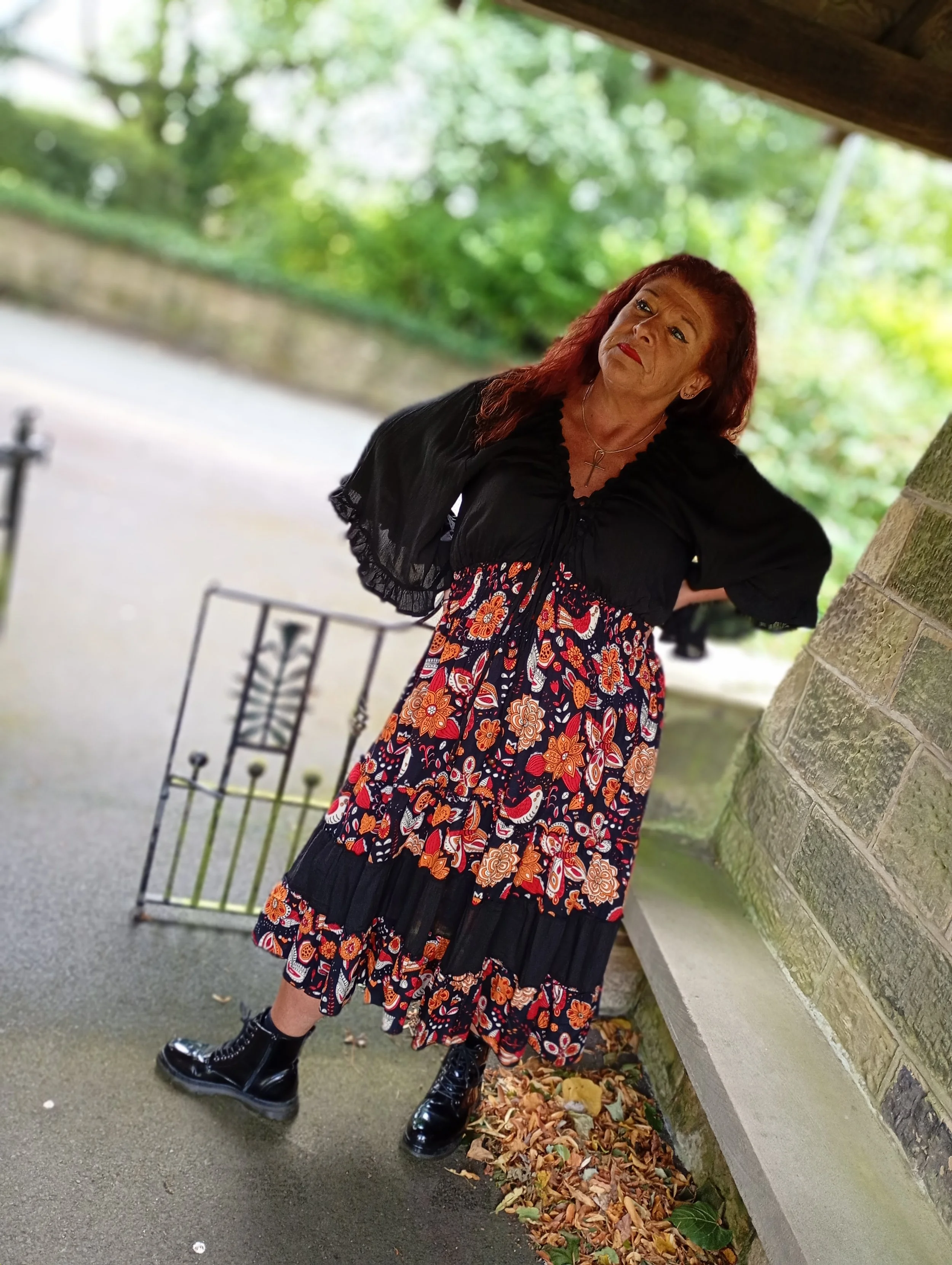 Lotus Dress Midi ~ Black Heartgarden