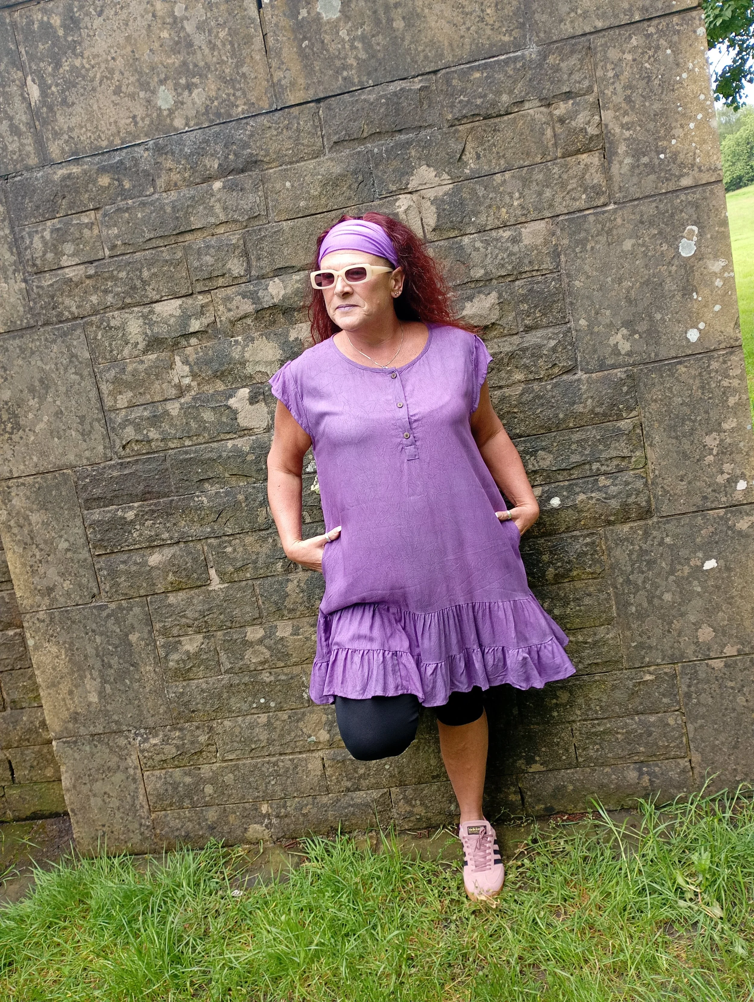 'Be Free' Tunic ~ Stonewash Lilac Mist