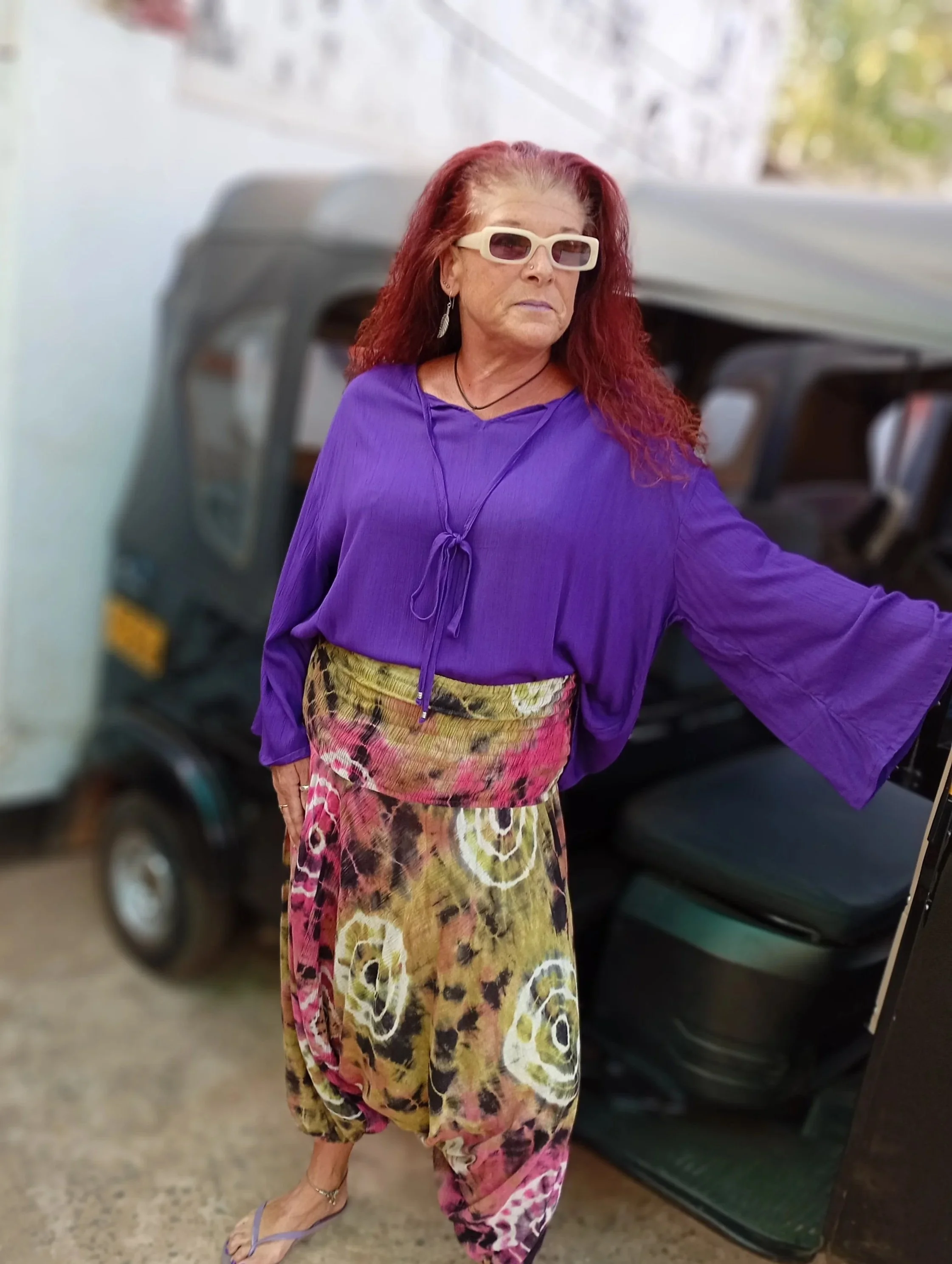 Harem Pants Jumpsuit ~ Fuscia Fusion