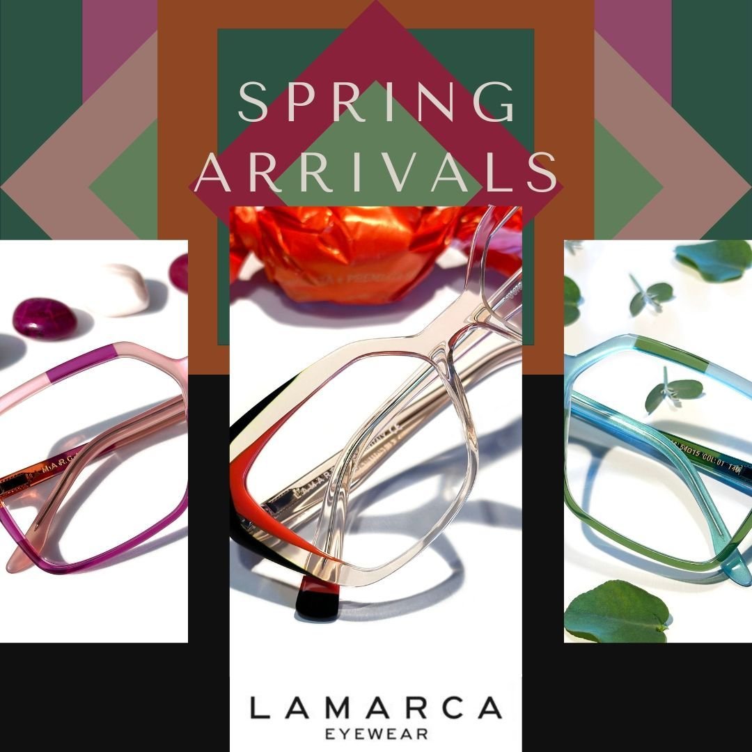 Spring season Lamaraca eyewear with pastel colors combination. Mosaico style #lamarcaeyewear#optician#boutiqueeywear#fashioneyewear