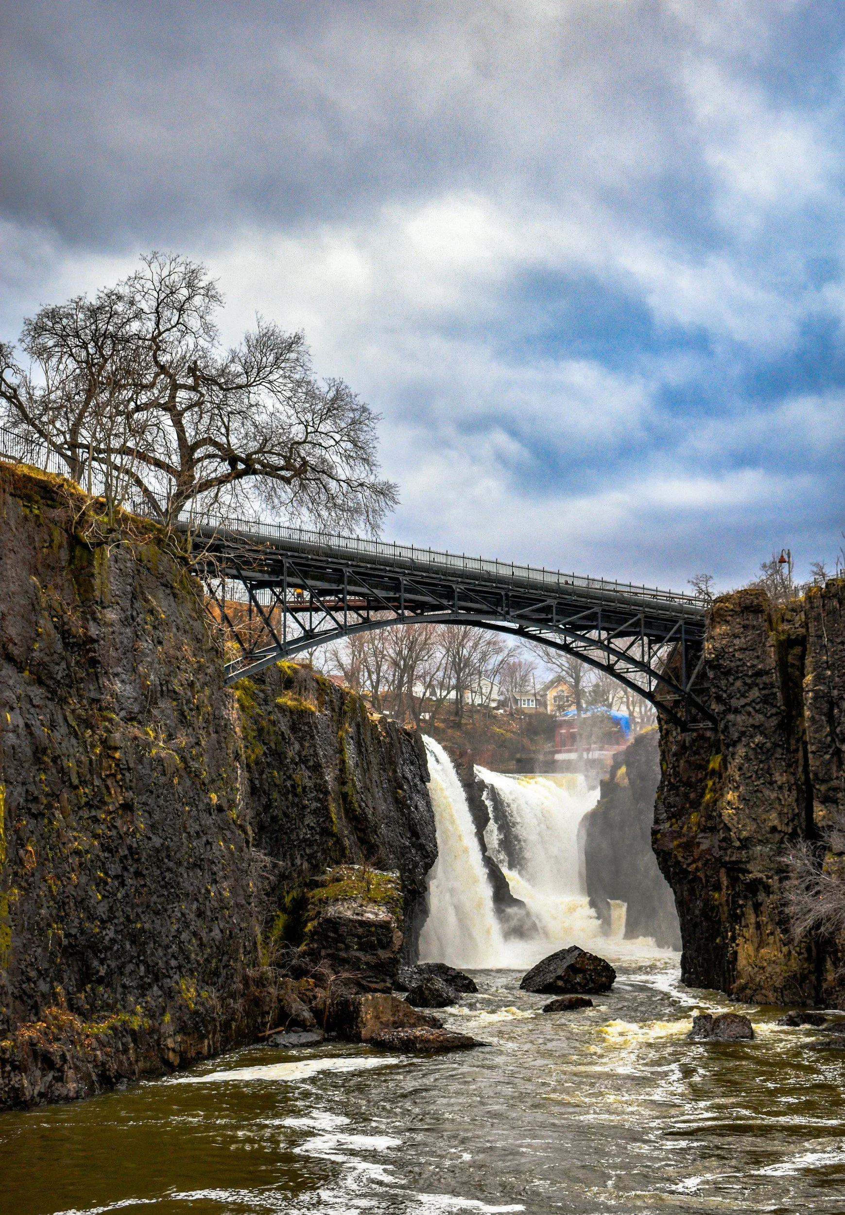 Bridge and waterfall in New Jersey.