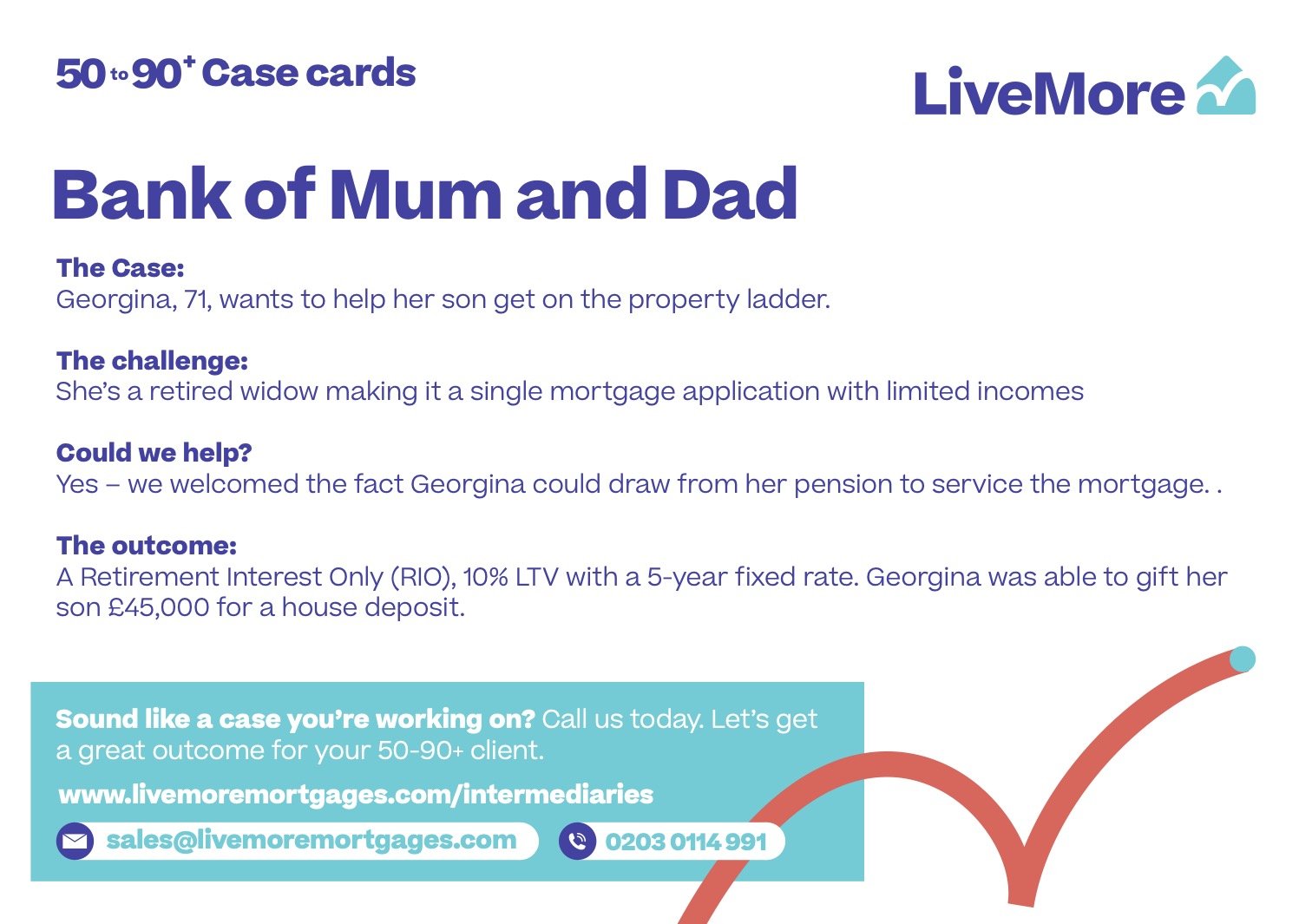 B2B case study cards for a mortgage start-up