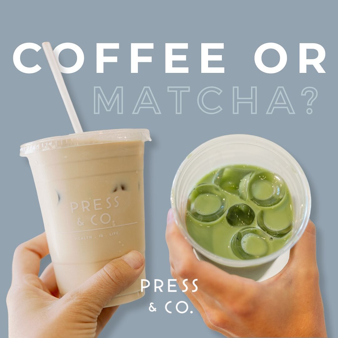 Coffee or Matcha? ☕️🍵 

That's the delightful dilemma at Press &amp; Co! Dive into the world of flavors &ndash; the rich aroma of coffee or the soothing allure of matcha. Either way, your taste buds are in for a treat! 

Which one are you sipping on