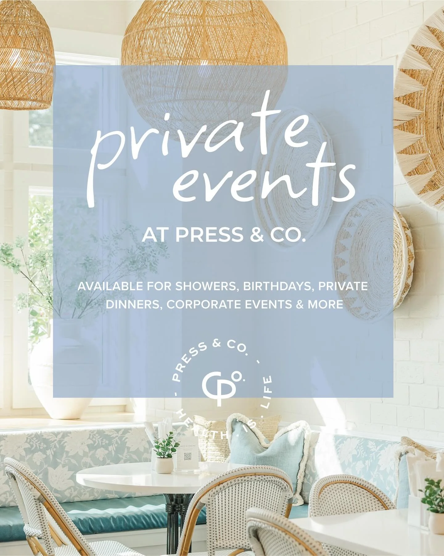 Host it here. ✨ For showers, birthdays, dinners &amp; more &mdash; Press &amp; Co. makes it easy to create a stunning event.
Learn more at our website - link in bio 🤍

#PressAndCo #PrivateEvents #DaphneAL