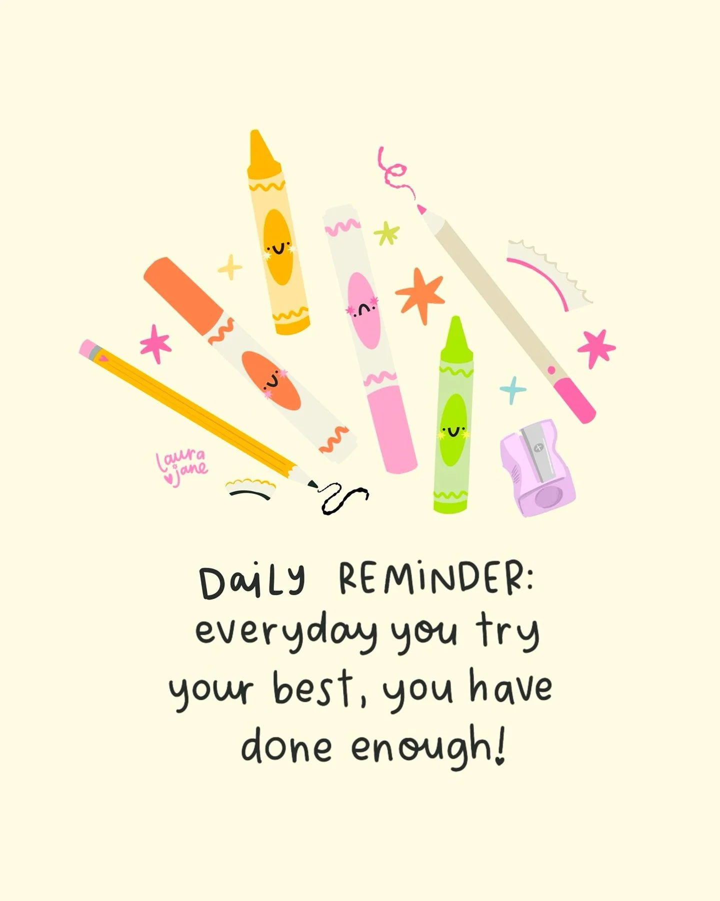 Hands up if you&rsquo;re in the &lsquo;done is better than perfect&rsquo; club right now 🙈

Remember: you&rsquo;re best is enough, even if that &lsquo;best&rsquo; is different from day to day 💖

#burnout #quoteoftheday #kawaiiartist #kawaiiquotes #