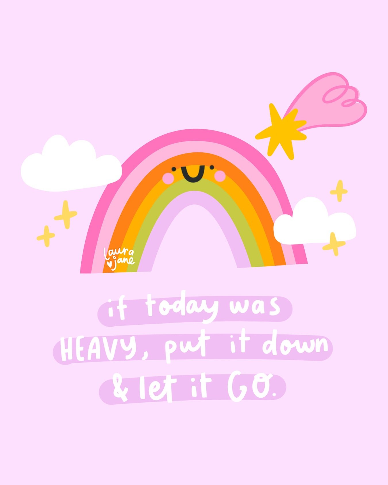 Friday feelings - if this week was a heavy one for you, it&rsquo;s okay to put it down and let it go as we head into the weekend 💖