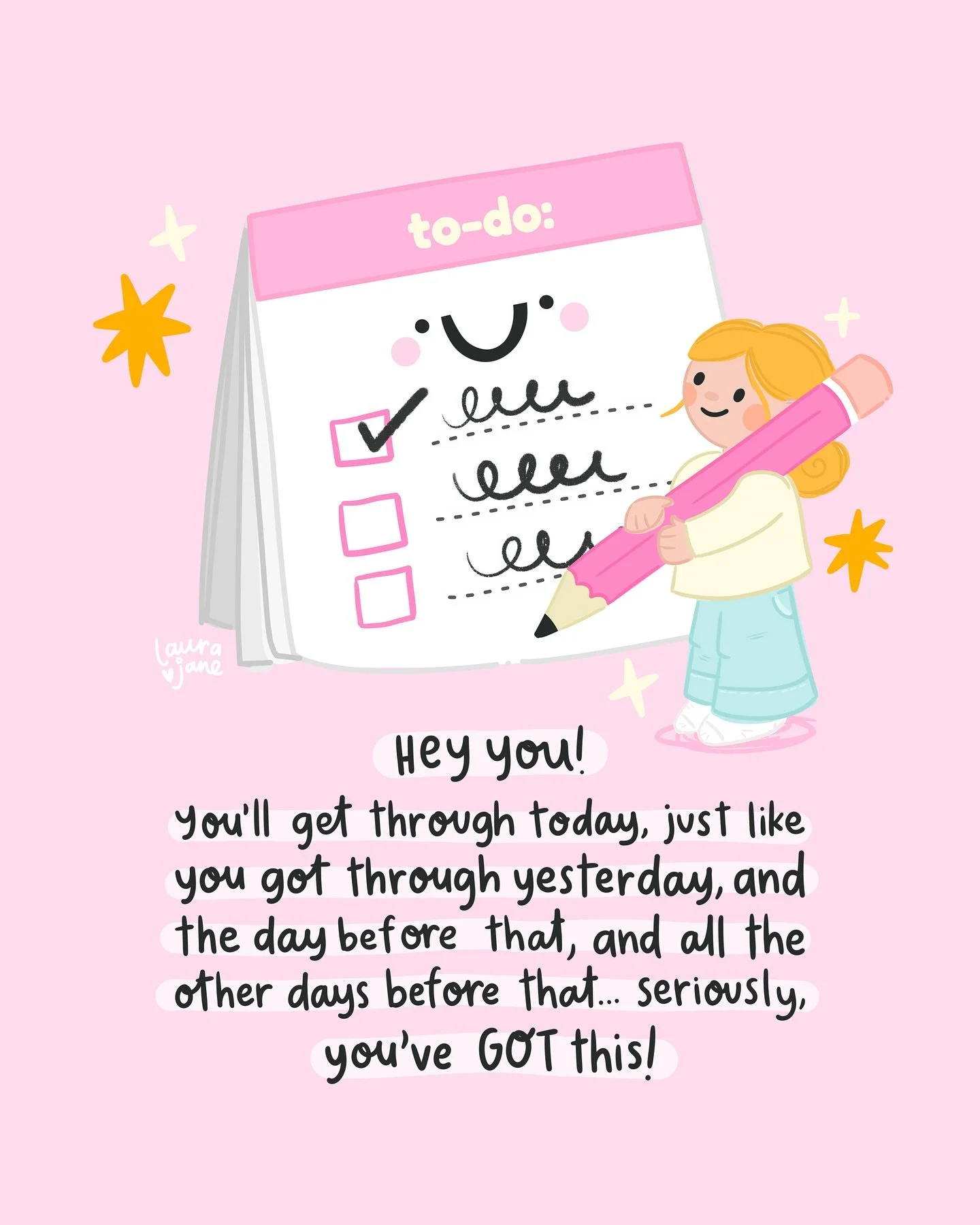 Daily reminder that you are capable of a lot more than you often give yourself credit for 💖✨

Also, how cute is mini kawaii me with her giant pencil and todo list 🥹✨