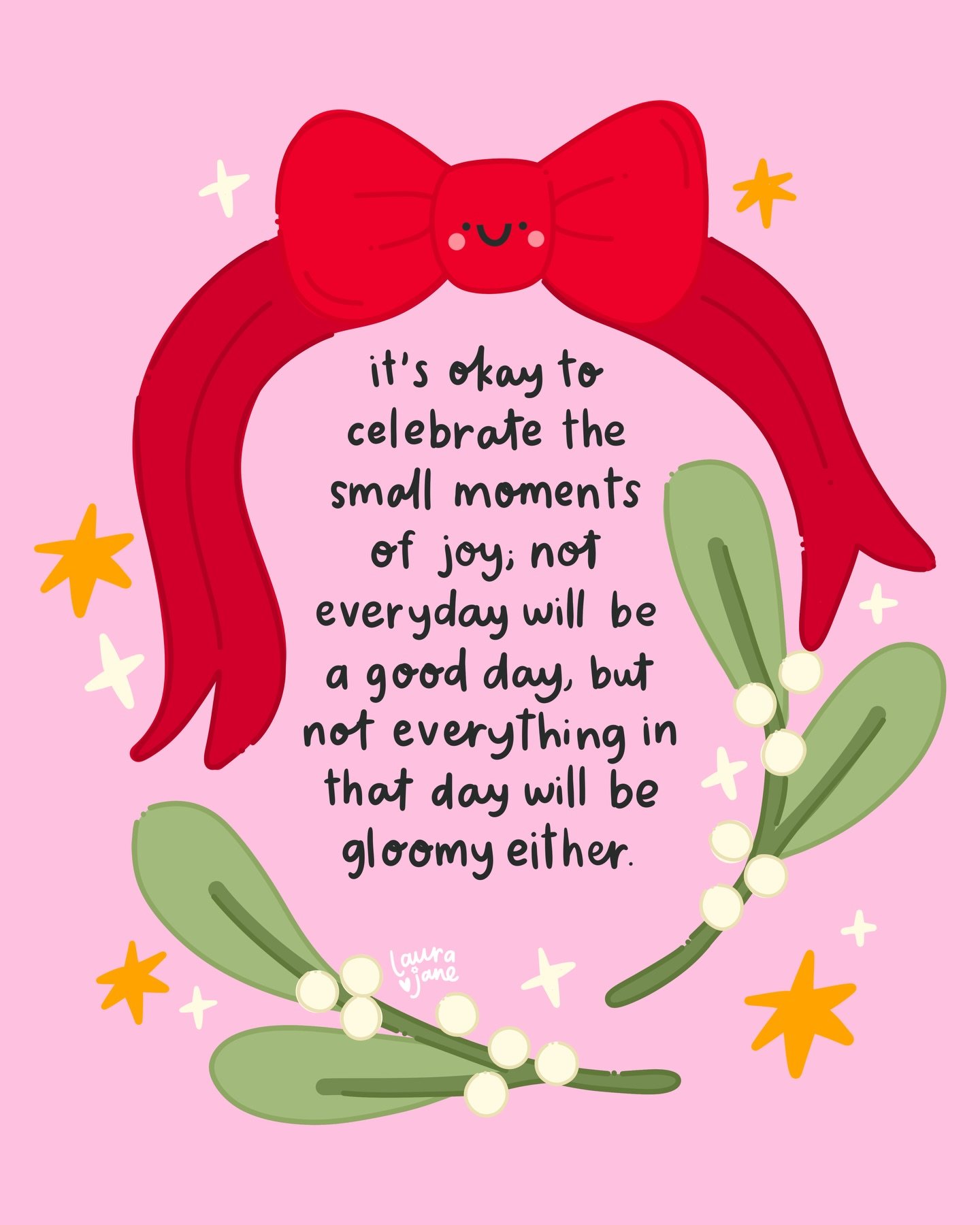 A gentle reminder for those who find the holidays hard: look for the tiny little sparks of joy wherever you can ✨

Not everyday will be easy, but there are quiet little moments of joy hidden (or that you can create for yourself) in most days. 💖

See