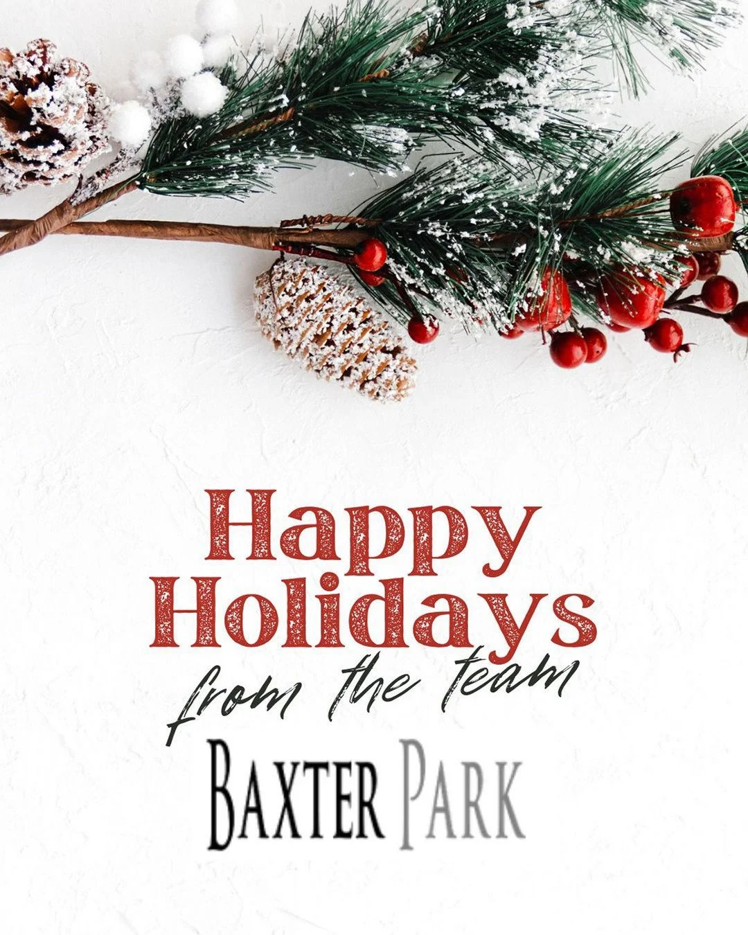 Happy Holidays to all of our residents at Baxter Park! 🎄