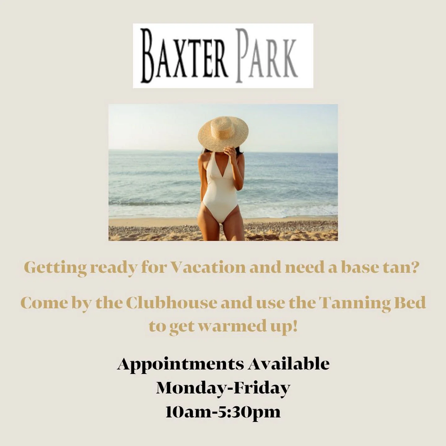 If you are tired of these extreme cold temperatures, stop by the Clubhouse and warm up in our tanning bed!