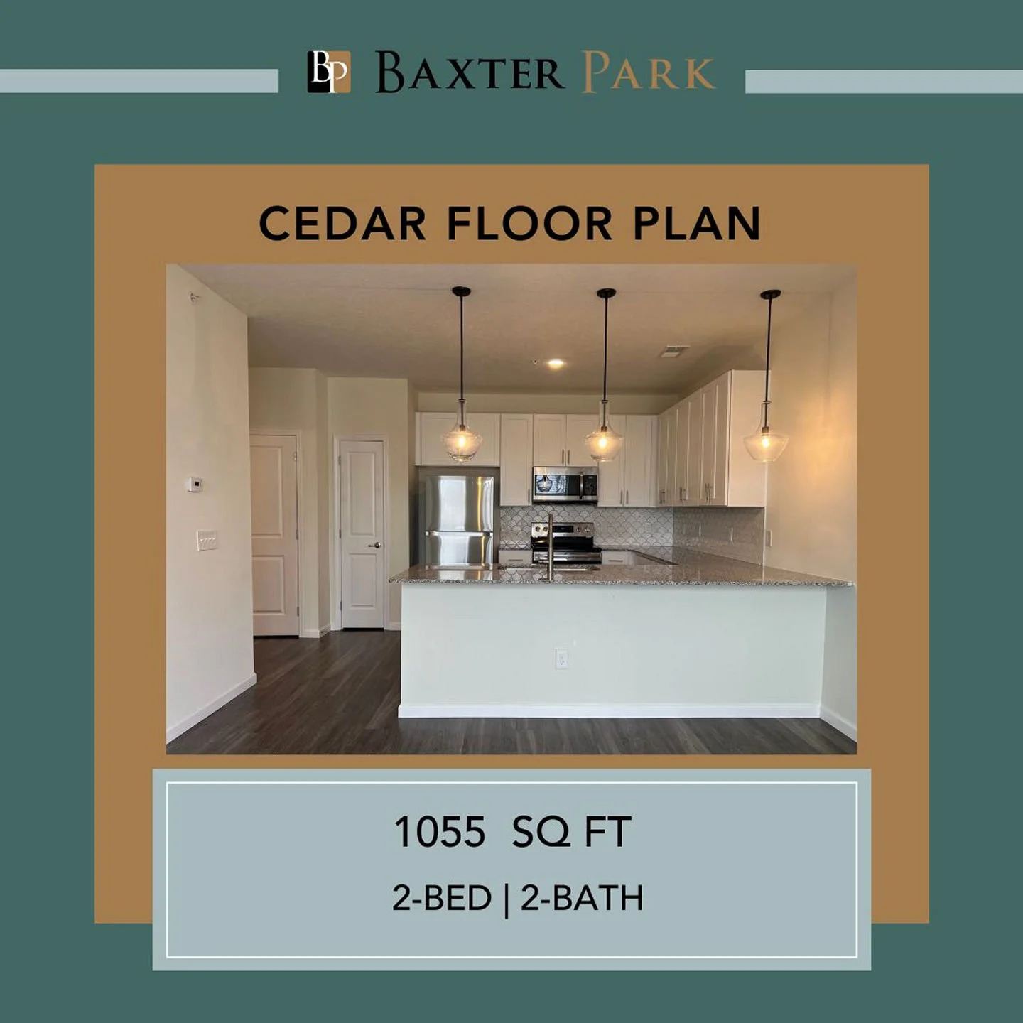 Are you looking for a beautiful 2-bedroom 2-bath apartment for summer move-in? Call Baxter Park to schedule a tour to get information on our Cedar floorplan! 614-573-3030