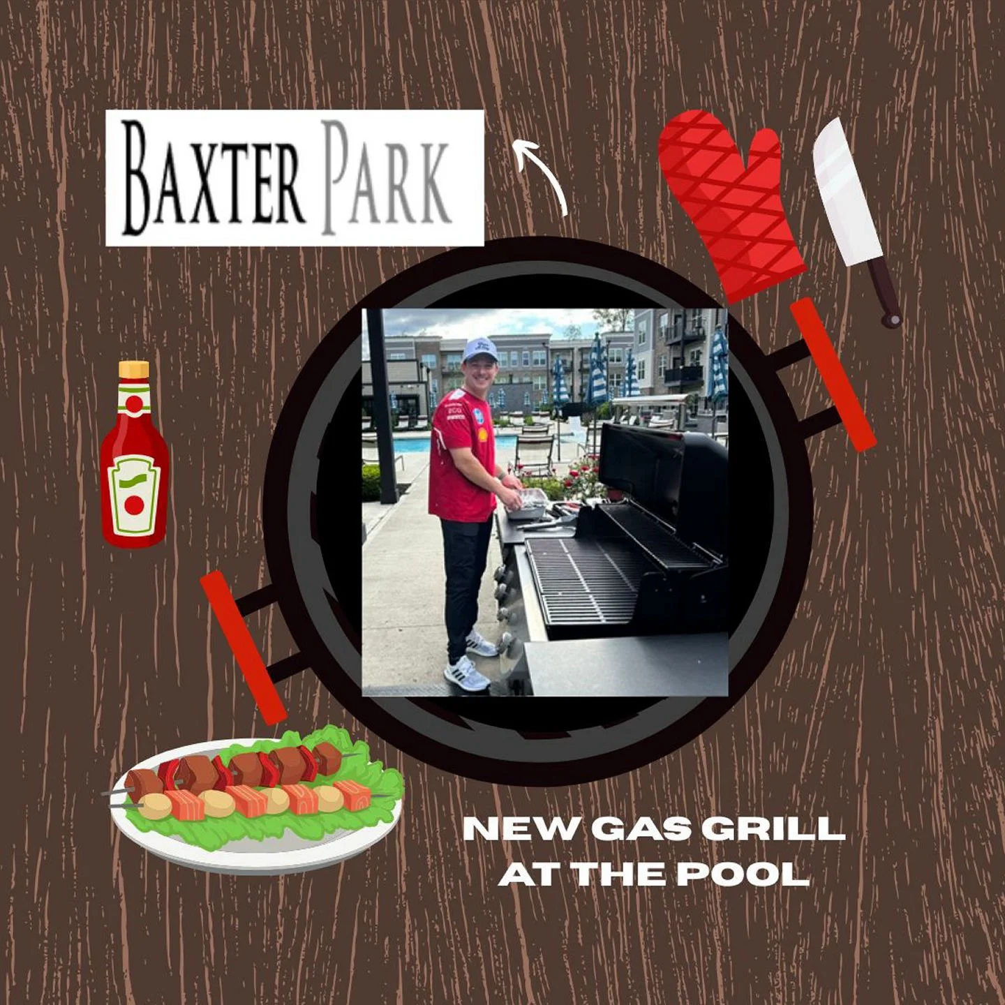 AMENITY SPOTLIGHT! New Gas Grill at the Pool!🍔🌭