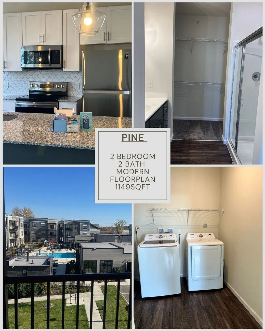 Call to schedule a tour to see our beautiful 2-bedroom 2-bath Pine Floorplan today!  614-573-3030