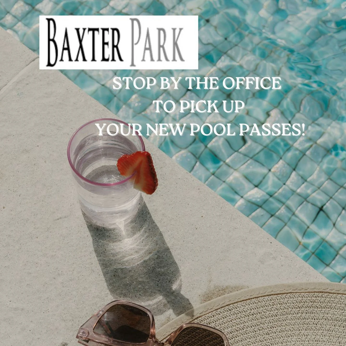 If you have not picked up your new pool pass, stop by the office! 🌞👙😎