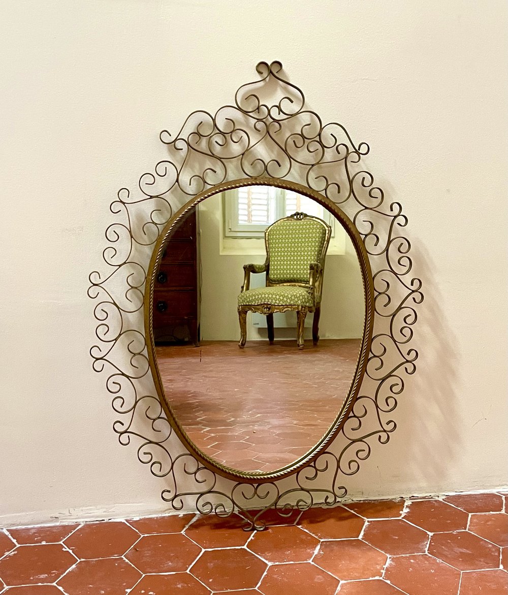 Chaty Vallauris Mid-Century French Mirror