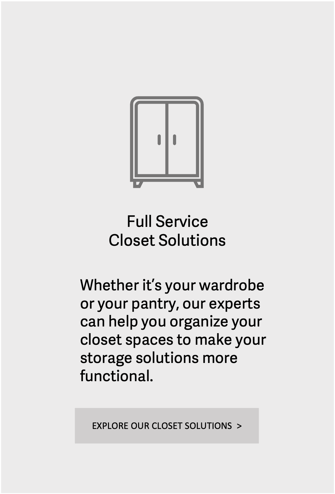 Full Service Closet Solutions