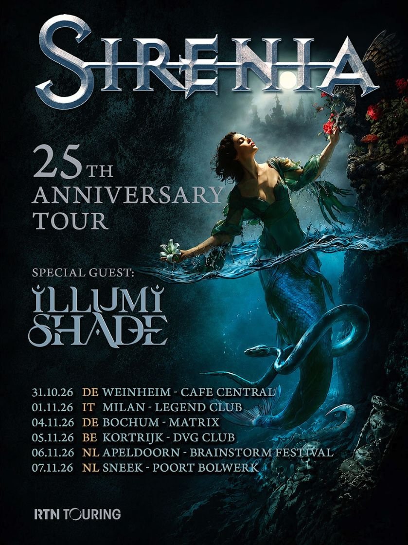 Sirenia 25th anniversary Europe Tour 2026