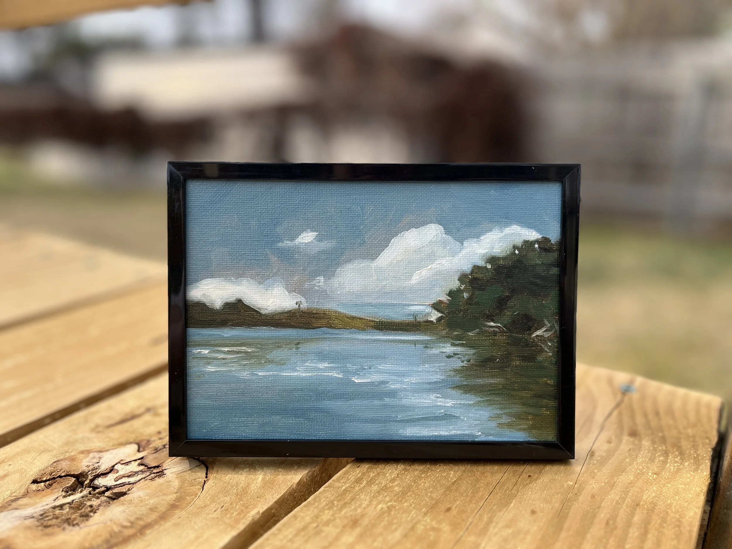 "C. Bickham Dickson", oil on canvas board (framed), 5x7", 2025.