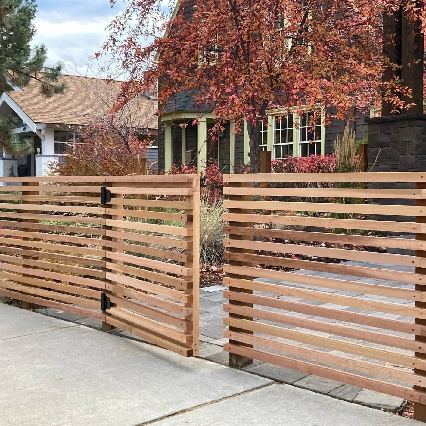 Cedar & Stone Fence