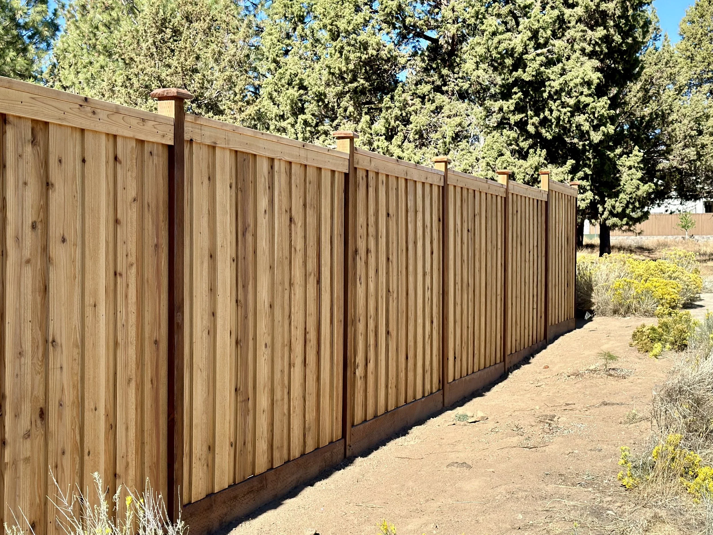 Vertical Overlap Cedar Fence